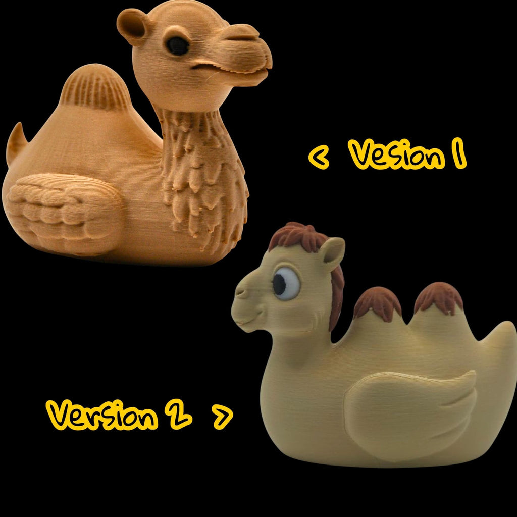 2 Different Camel Duck Figurine Tan & Brown Desert Theme Collection - JM Designs
