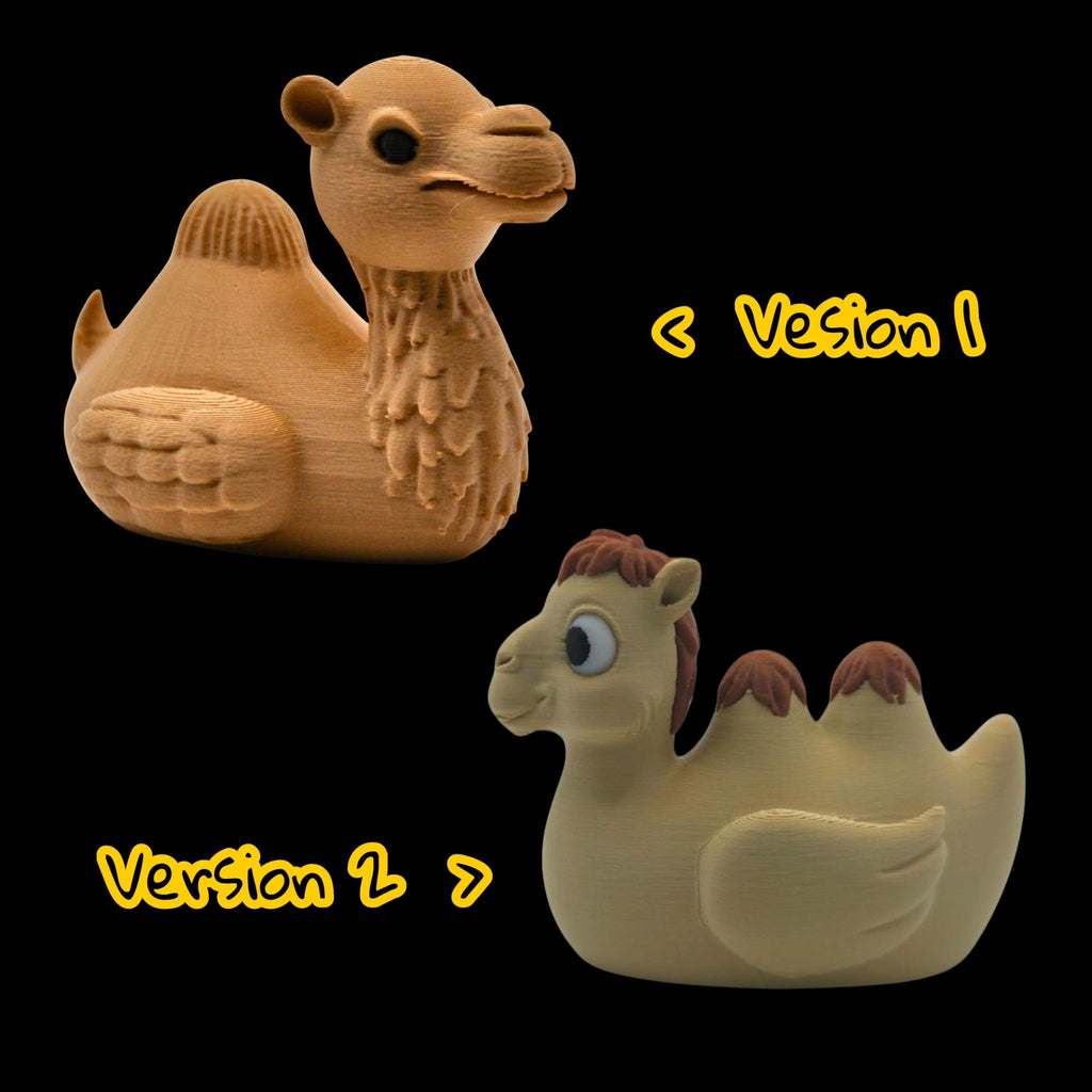 2 Different Camel Duck Figurine Tan & Brown Desert Theme Collection - JM Designs
