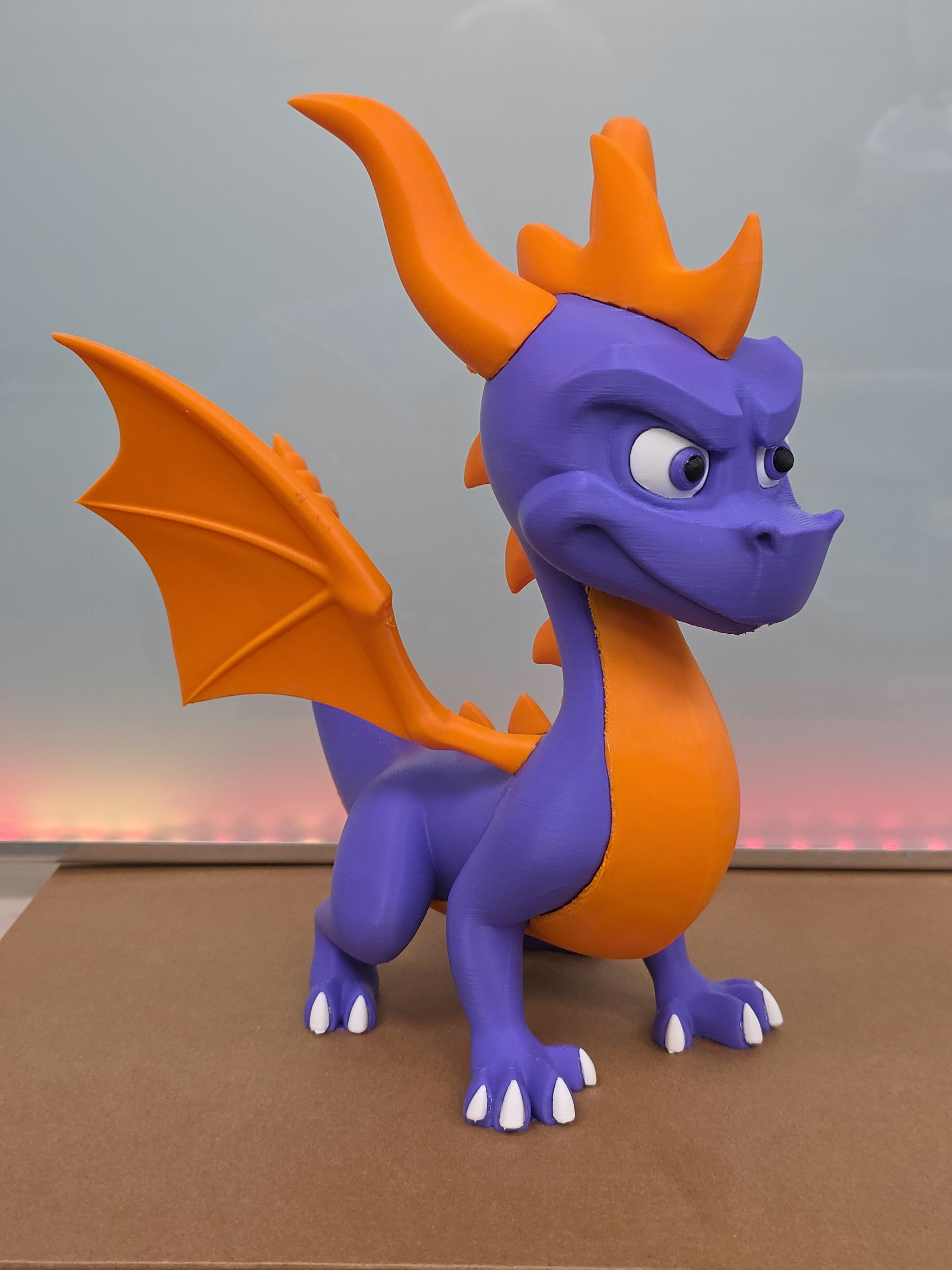 Spyro the Dragon Figure — 14" Hand-Made 3D Print