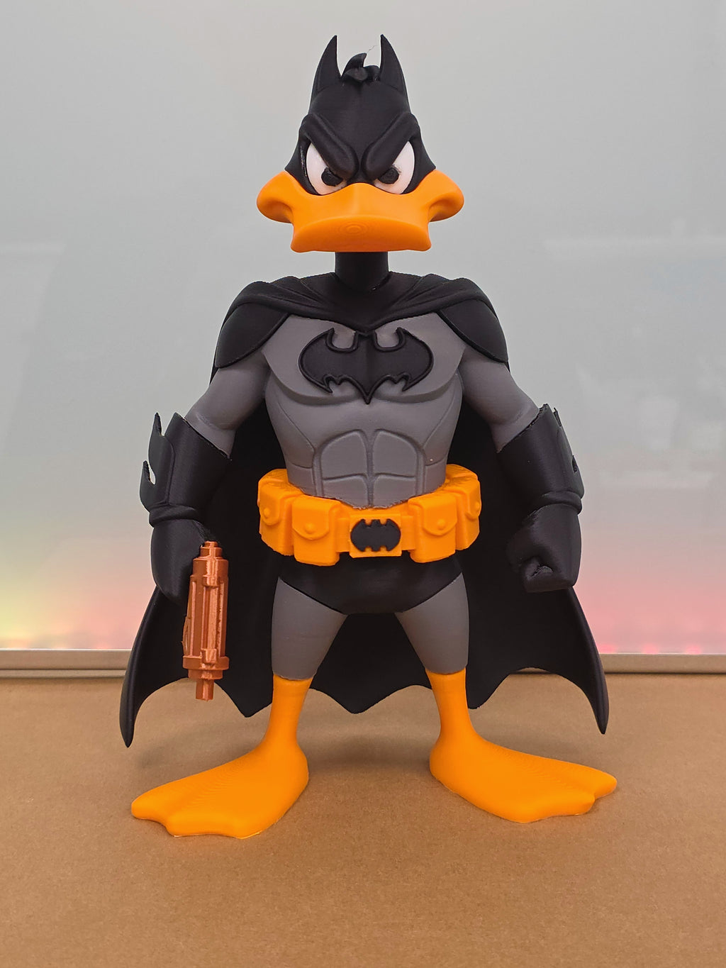 Daffy Duck "Batman" Mashup Figure — Hand-Made 3D Print