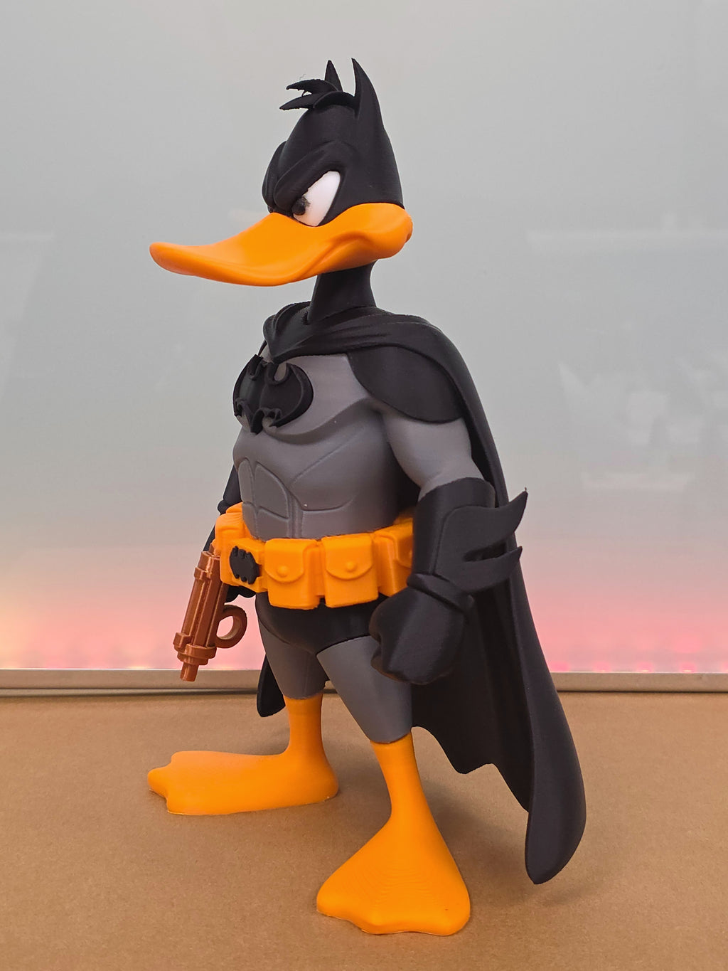 Daffy Duck "Batman" Mashup Figure — Hand-Made 3D Print