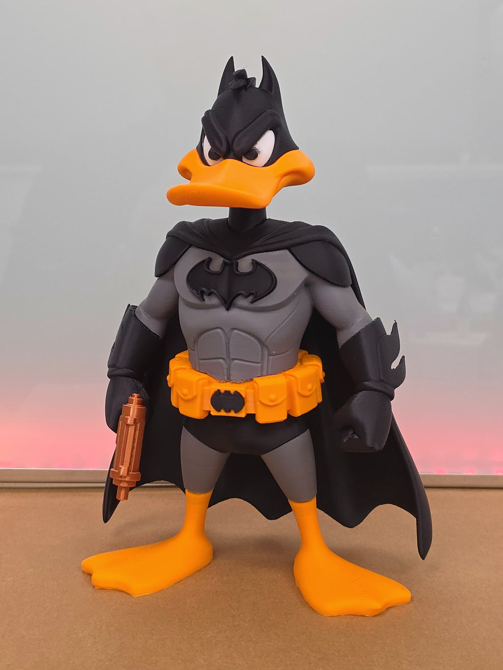 Daffy Duck "Batman" Mashup Figure — Hand-Made 3D Print