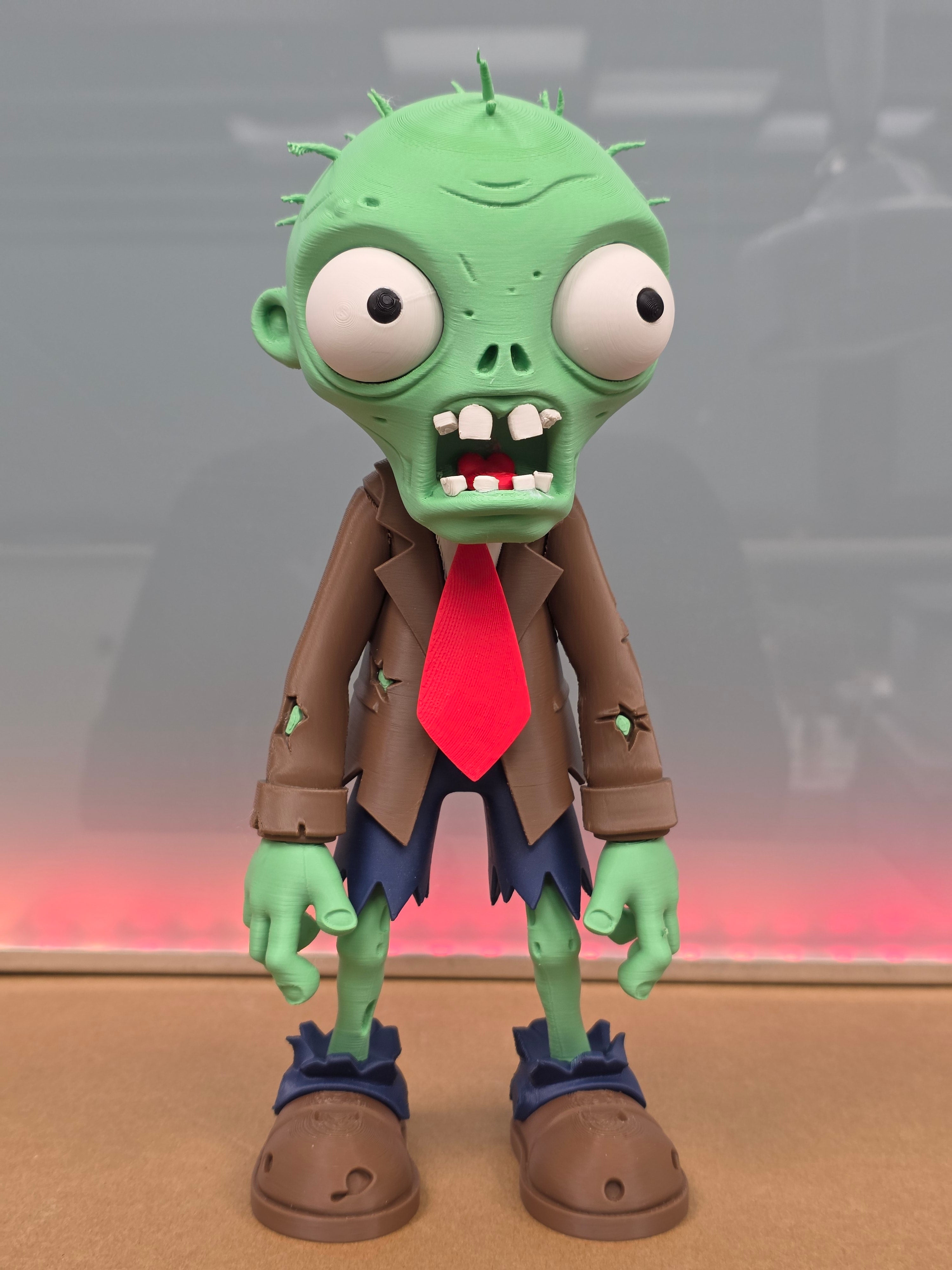 Plants vs. Zombies Zombie Figure 12" TALL — Hand-Made 3D Print