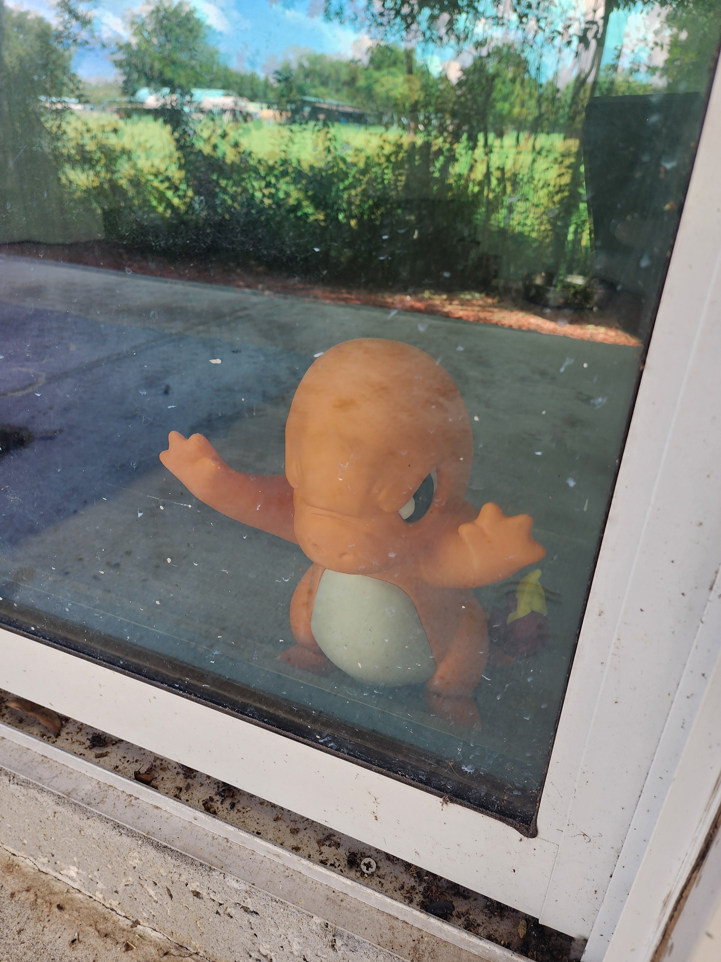 12" Charmander Pokemon Figure — 3D Printed Display Statue, Card Art Pose