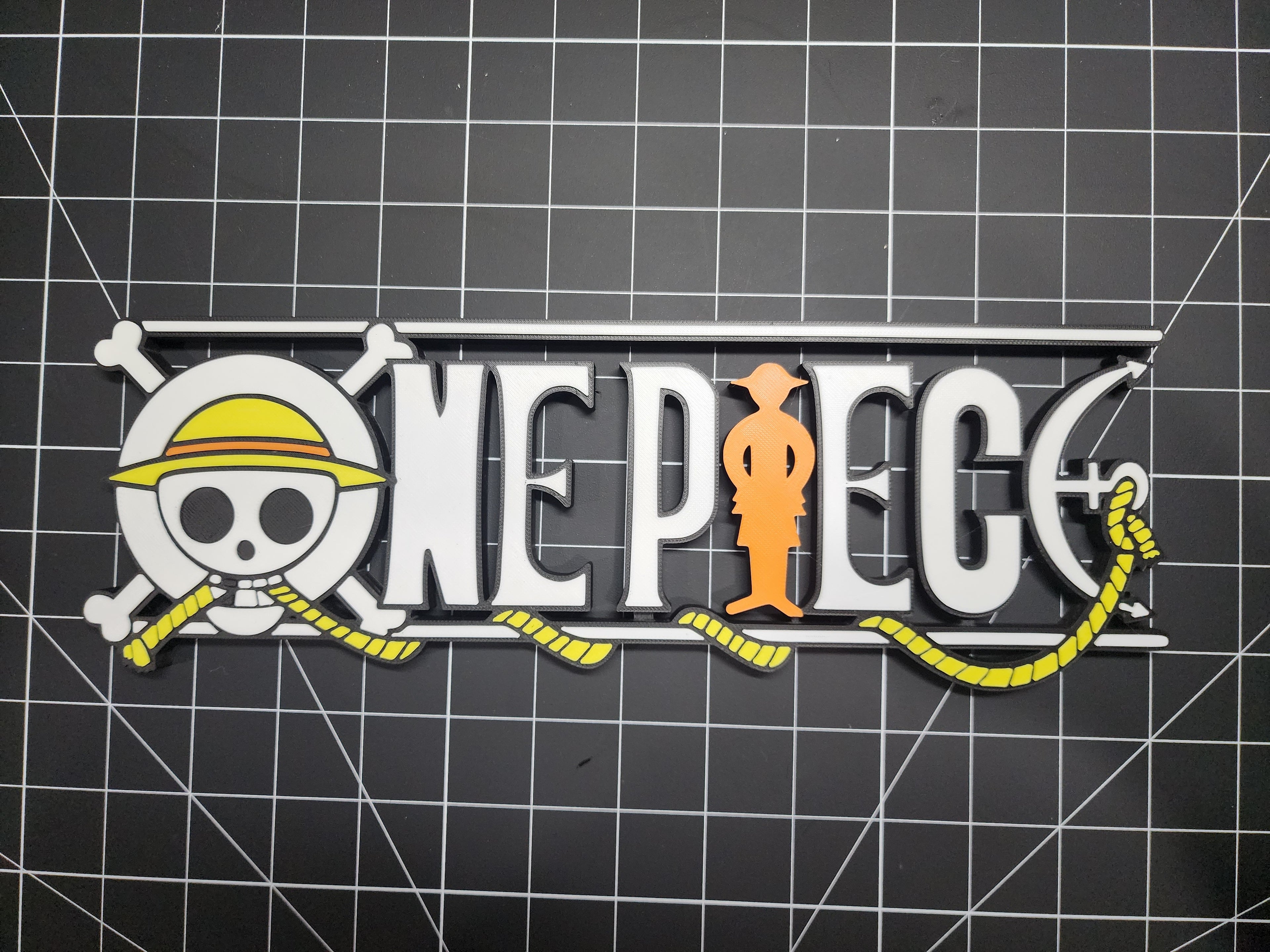 One Piece Logo 3D Printed Wall Art / Desk Sign