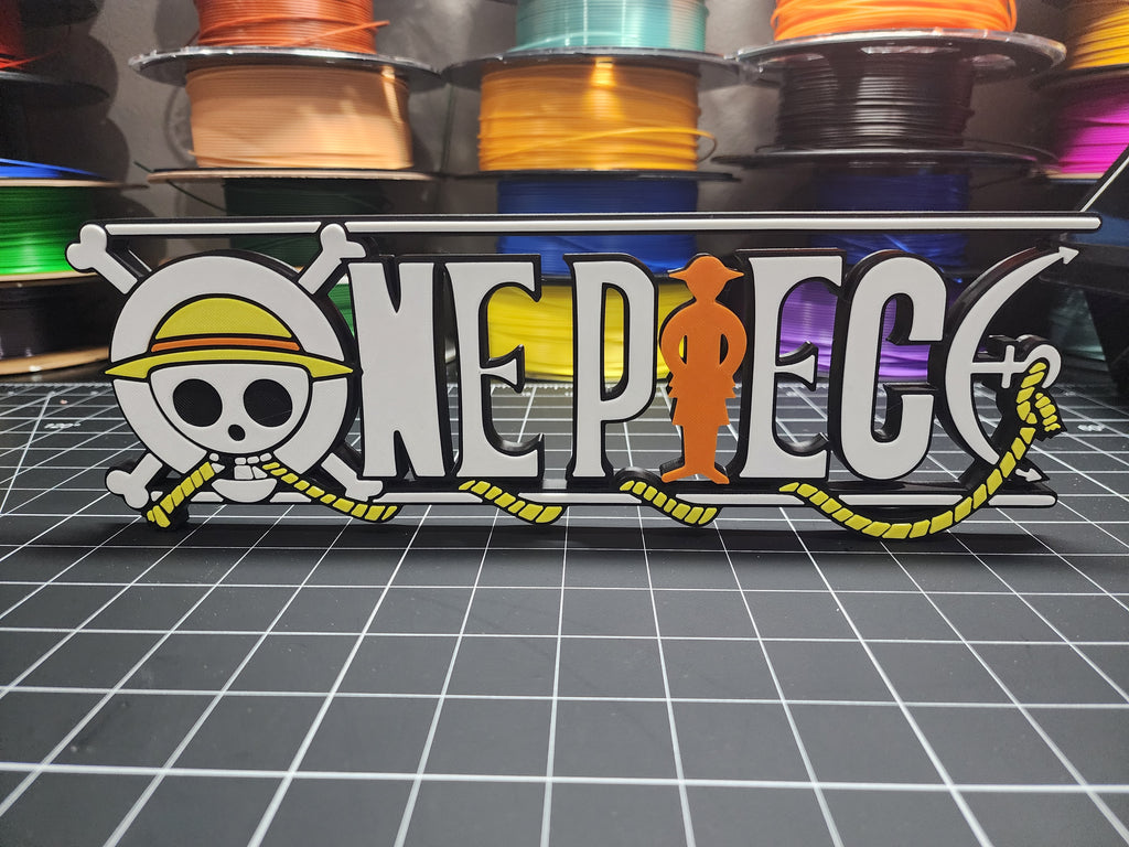One Piece Logo 3D Printed Wall Art / Desk Sign