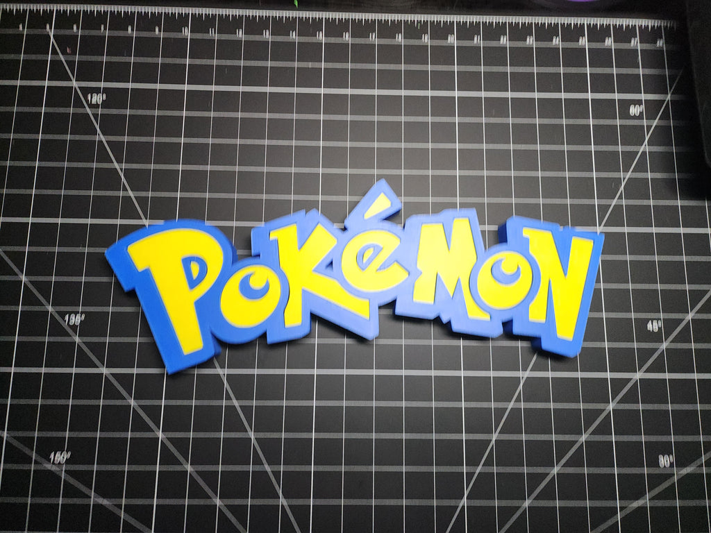 Custom 3D Printed Pokémon Wall & Desk Sign (18" x 6")