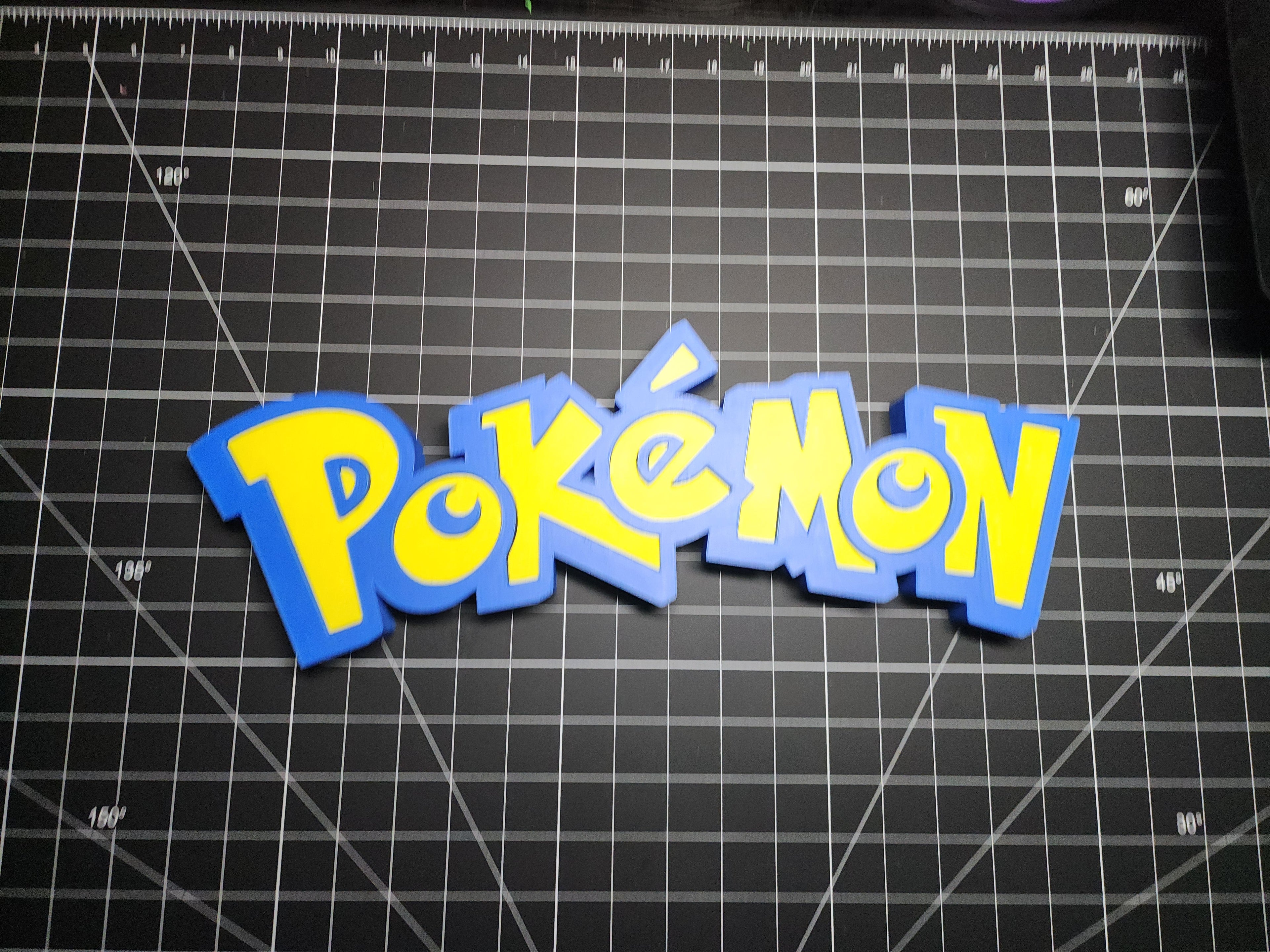 Custom 3D Printed Pokémon Wall & Desk Sign (18" x 6")