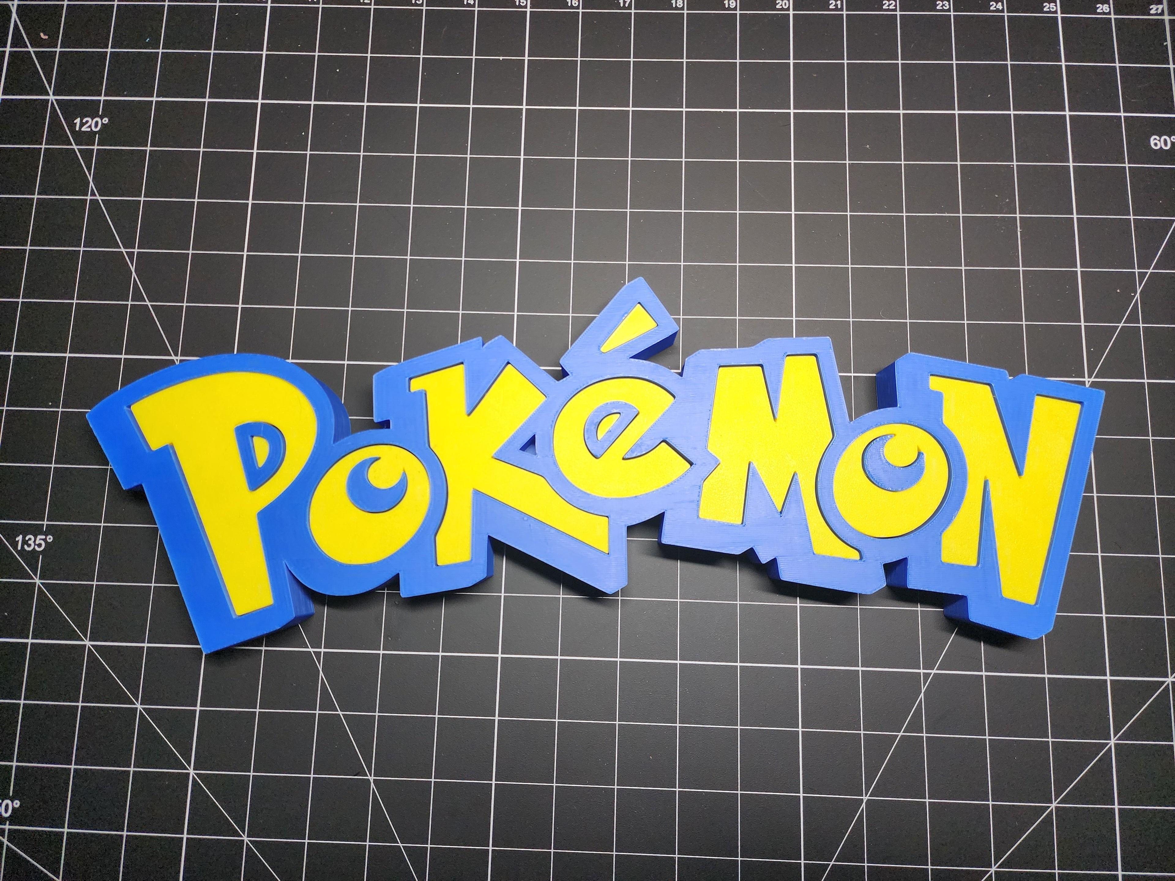 Custom 3D Printed Pokémon Wall & Desk Sign (18" x 6")