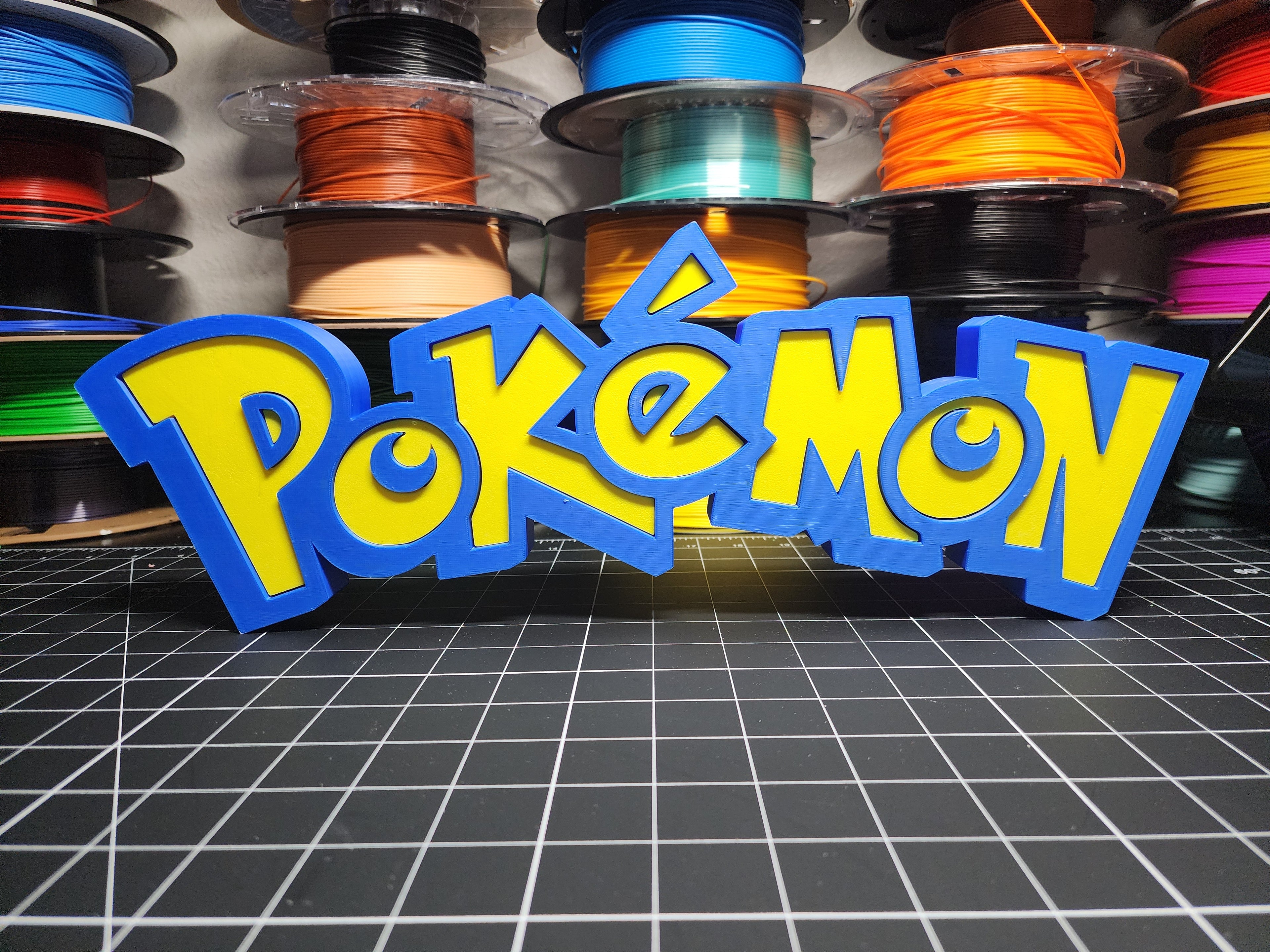 Custom 3D Printed Pokémon Wall & Desk Sign (18" x 6")