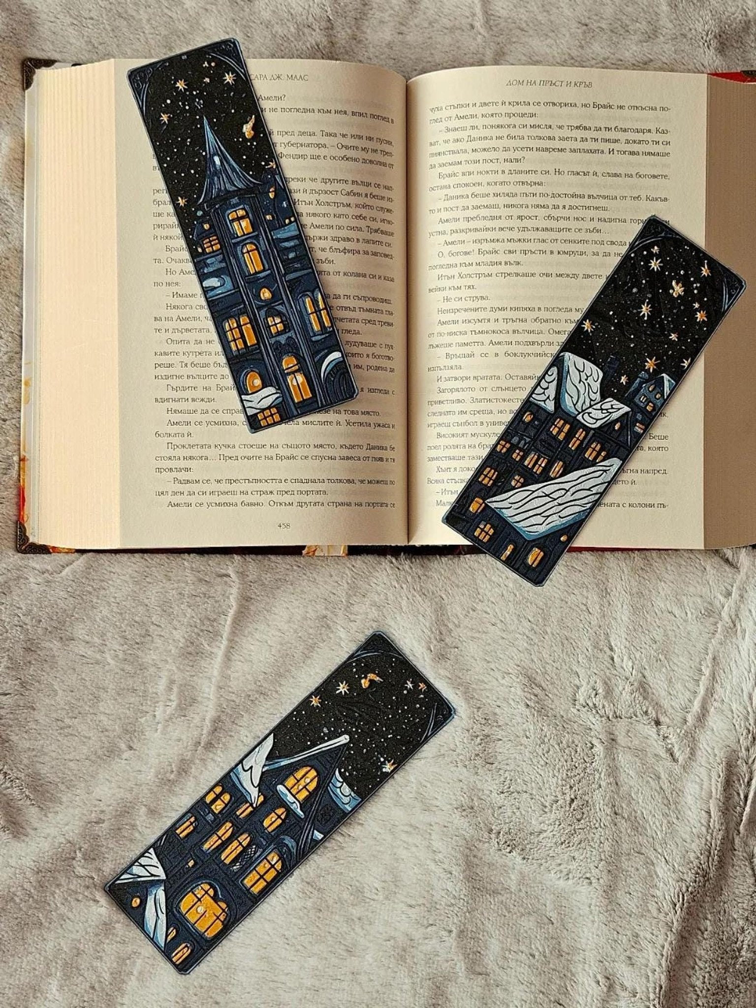 3D Printed Bookmarks, Cozy Christmas Winter Village Set - JM Designs