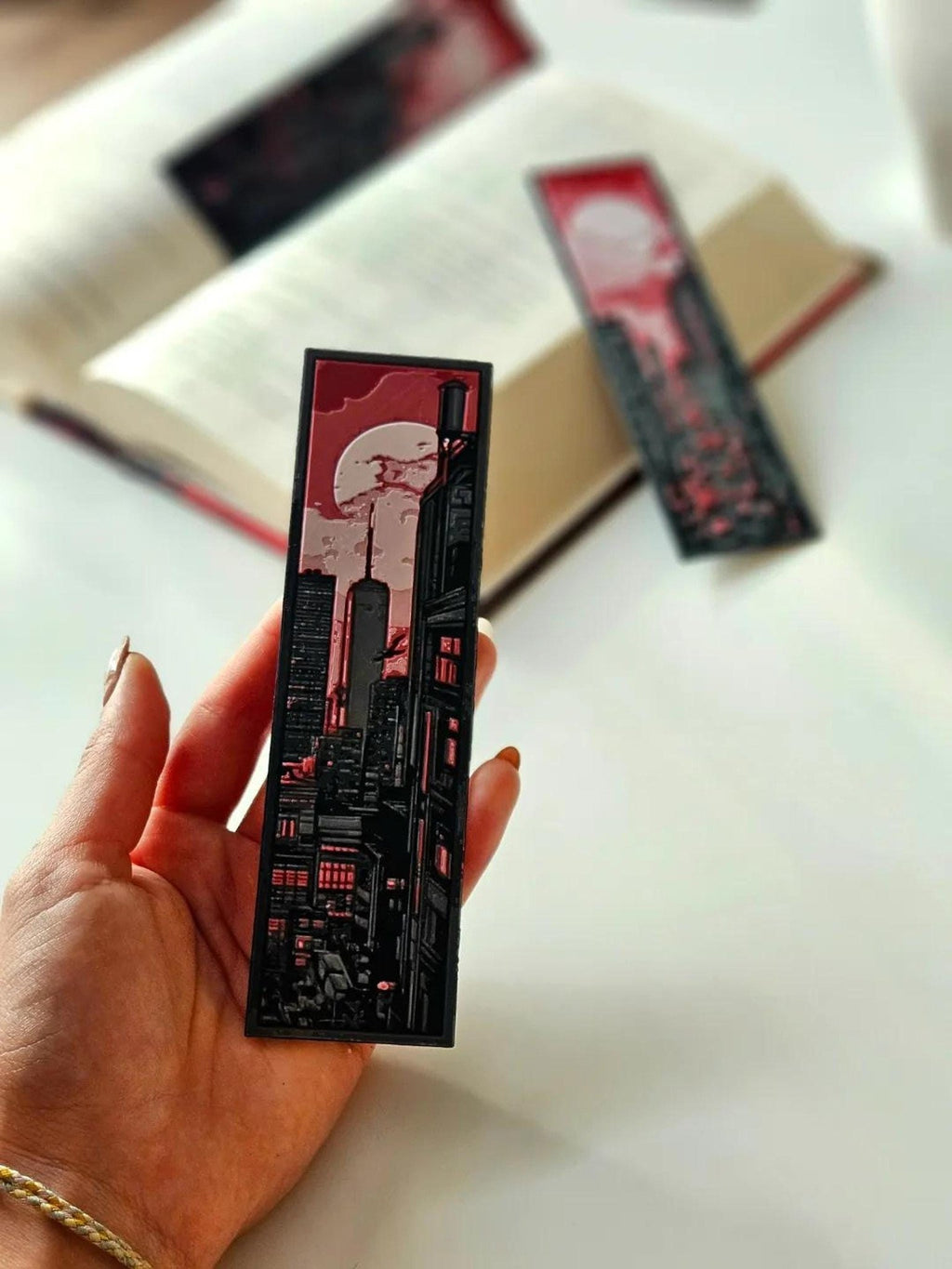 3D Printed Bookmarks Set, Miniature Skyline Design in Vibrant Colors - JM Designs