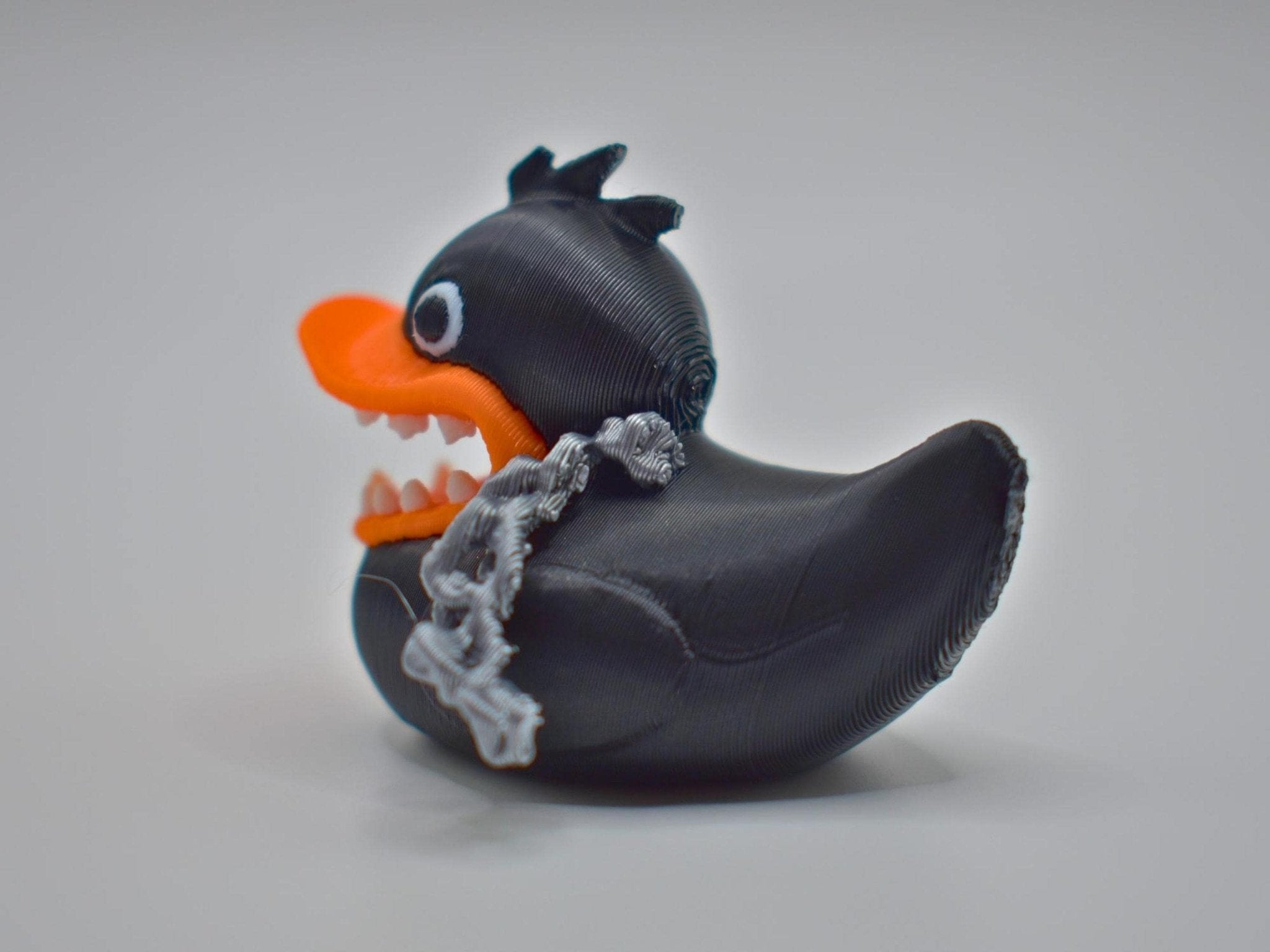 3D Printed Duck Figurine, Chain Chomp Bath Toy for Nautical Decor - JM Designs