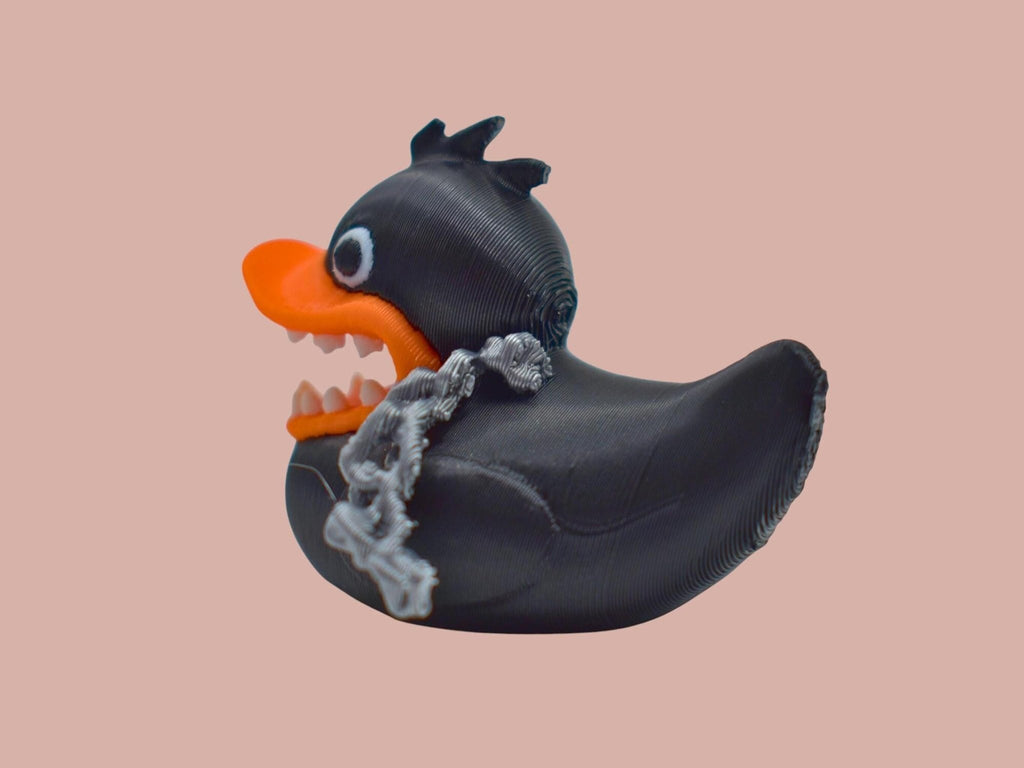 3D Printed Duck Figurine, Chain Chomp Bath Toy for Nautical Decor - JM Designs