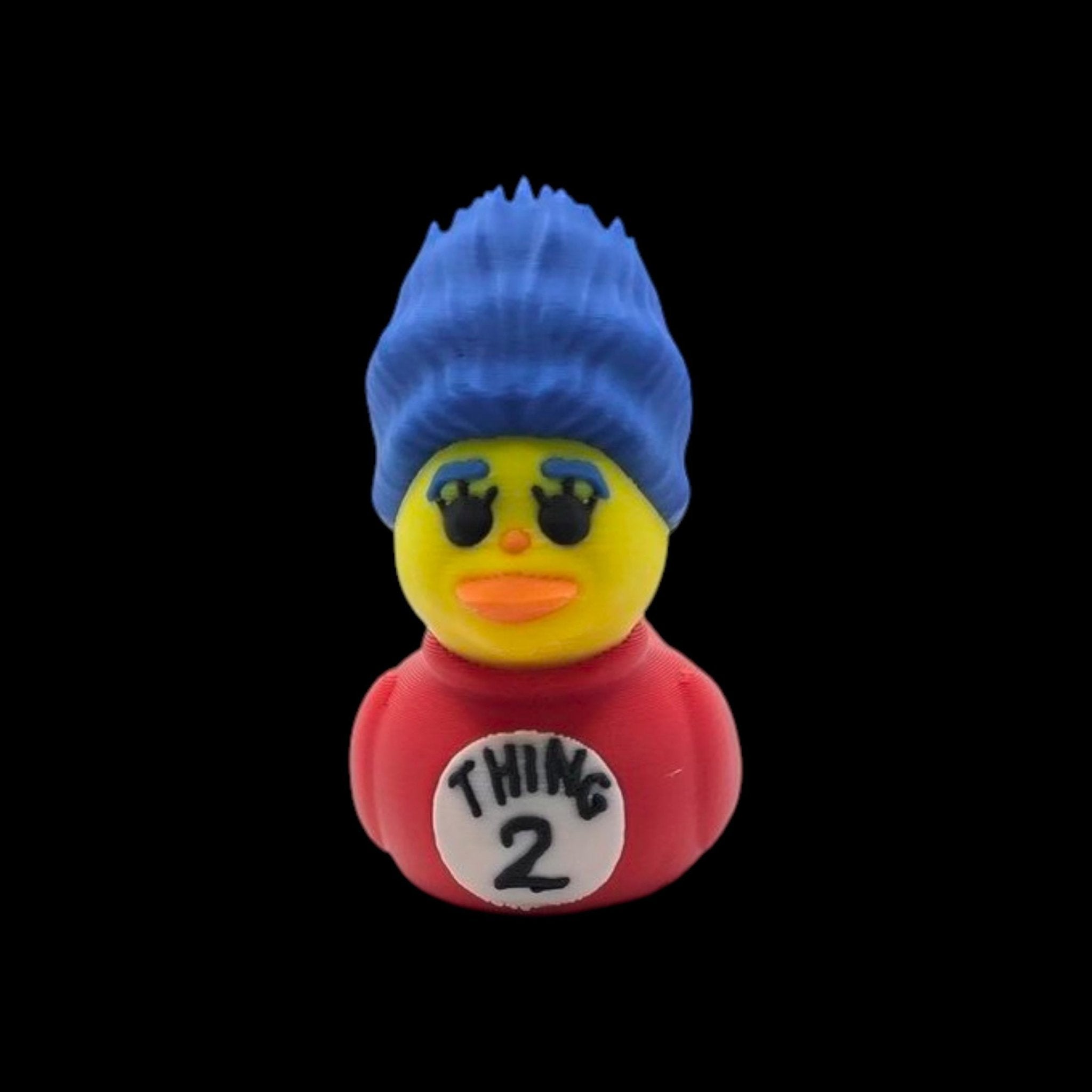 3D Printed Duck Figurine Set, Cat in the Hat and Thing 1 & 2 for Kids Room Display - JM Designs