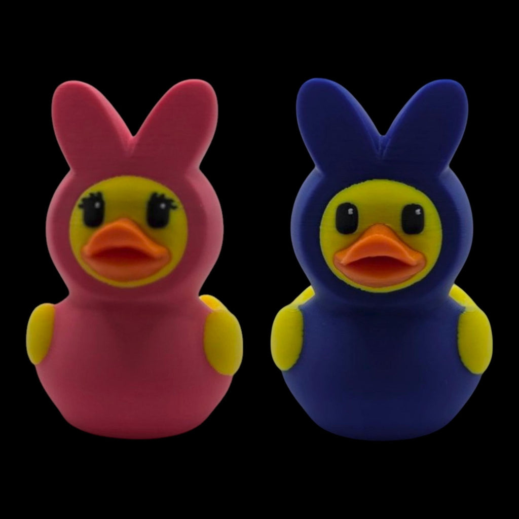 3d Printed Duck Figurine Toy Marshmallow Peep Easter Decoration Accessory Candy Shaped Ornament Blue Pink - JM Designs