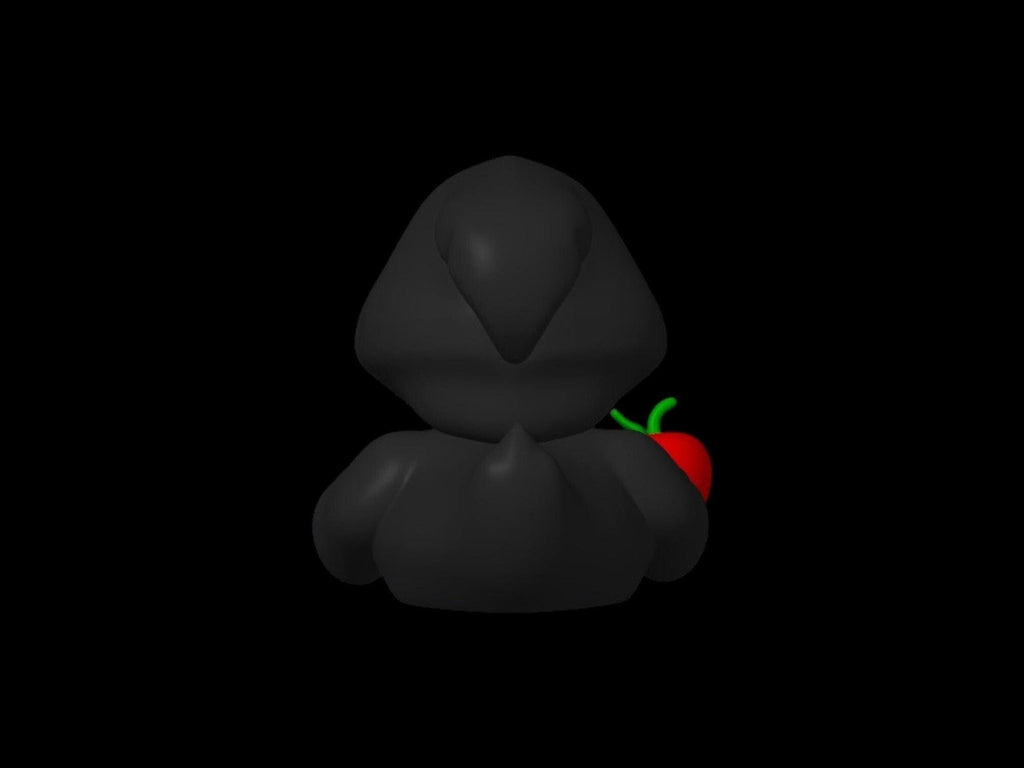 3D Printed Witch Duck Figurine, Dark Fantasy Halloween Decor - JM Designs