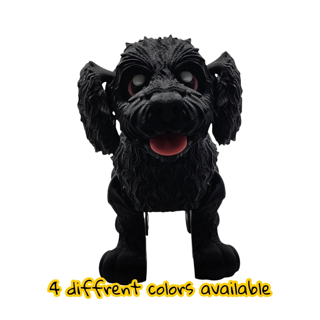 4 different colors Goldendoodle Desk Decoration Display Miniature Dog Statue Figurine Doodle Art - JM Designs