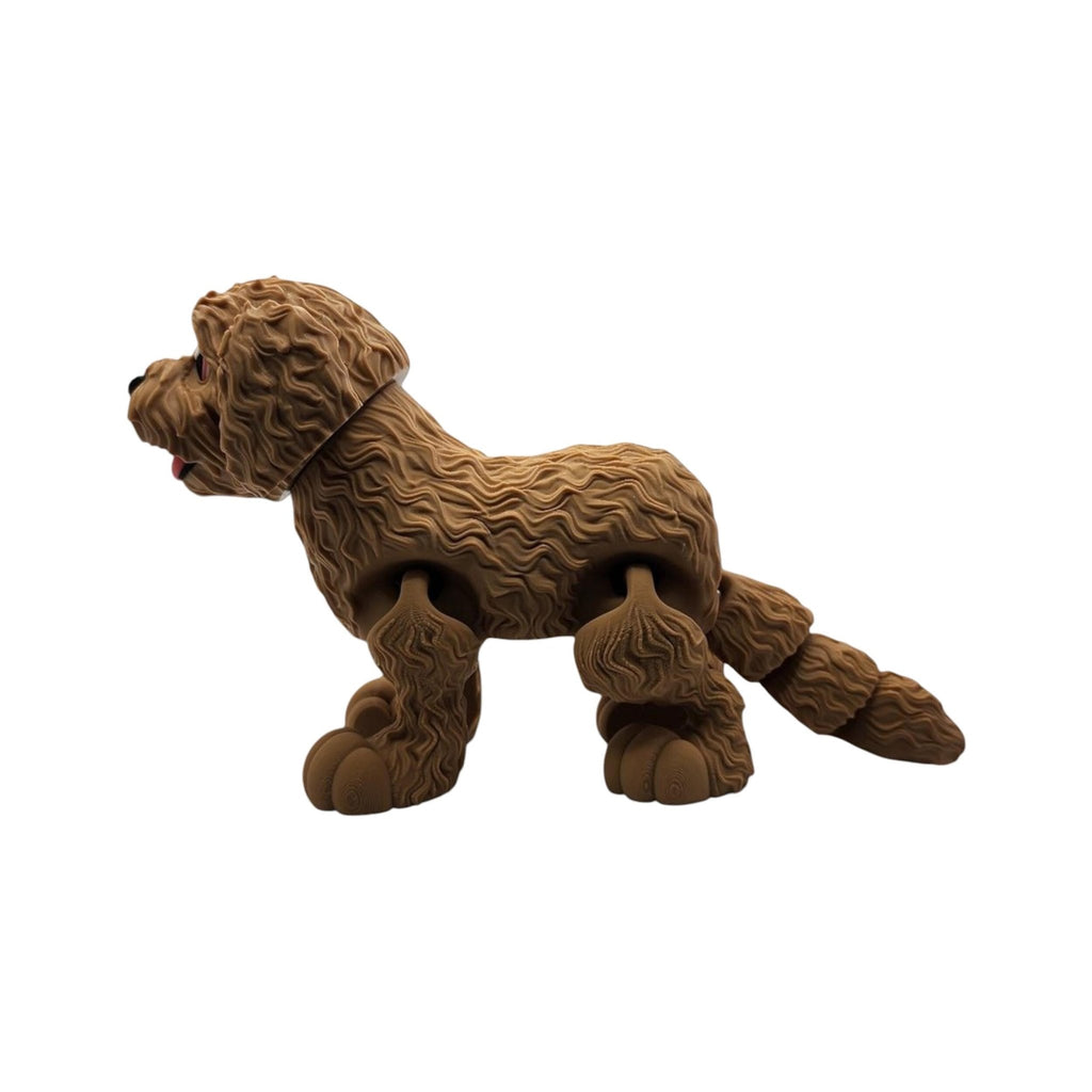 4 different colors Goldendoodle Desk Decoration Display Miniature Dog Statue Figurine Doodle Art - JM Designs