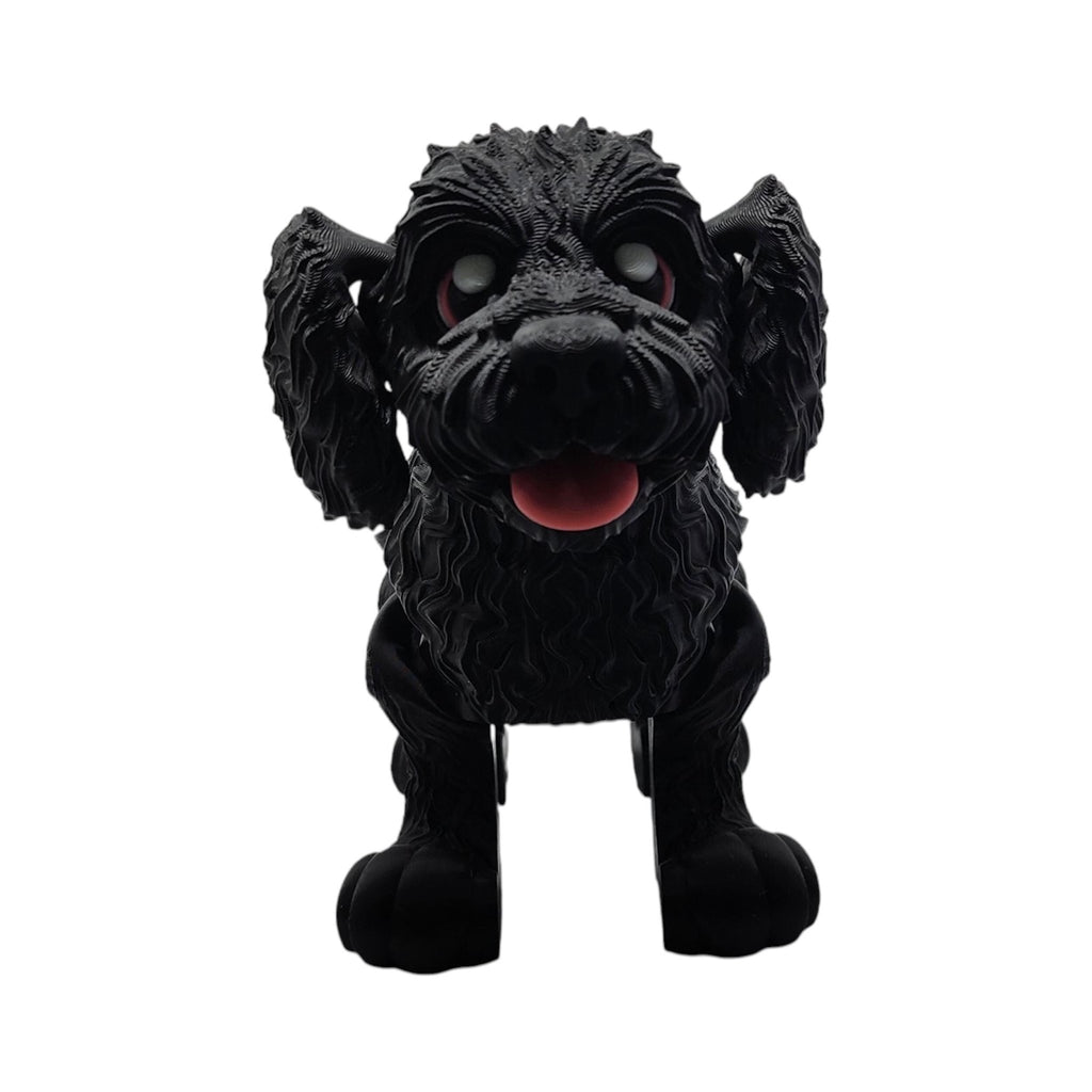 4 different colors Goldendoodle Desk Decoration Display Miniature Dog Statue Figurine Doodle Art - JM Designs