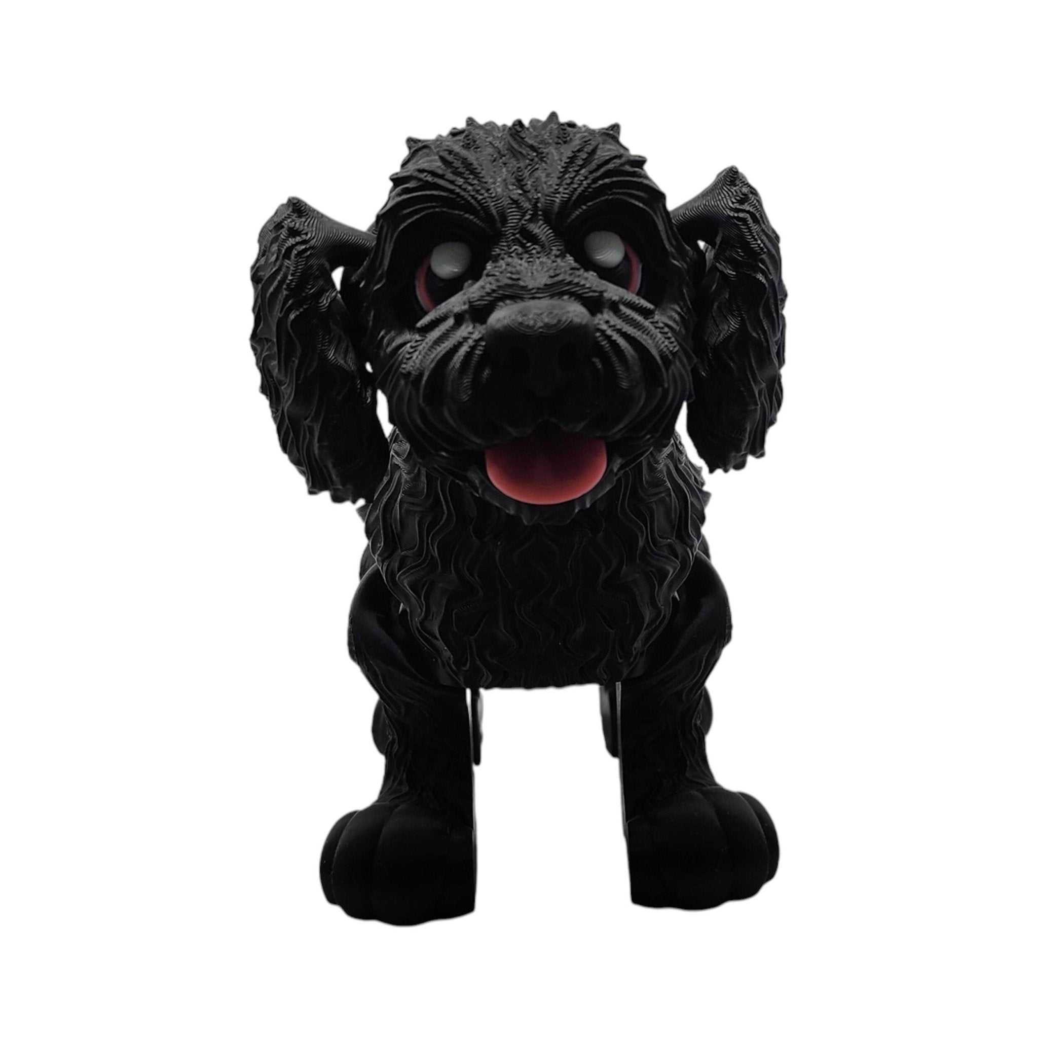 4 different colors Goldendoodle Desk Decoration Display Miniature Dog Statue Figurine Doodle Art - JM Designs