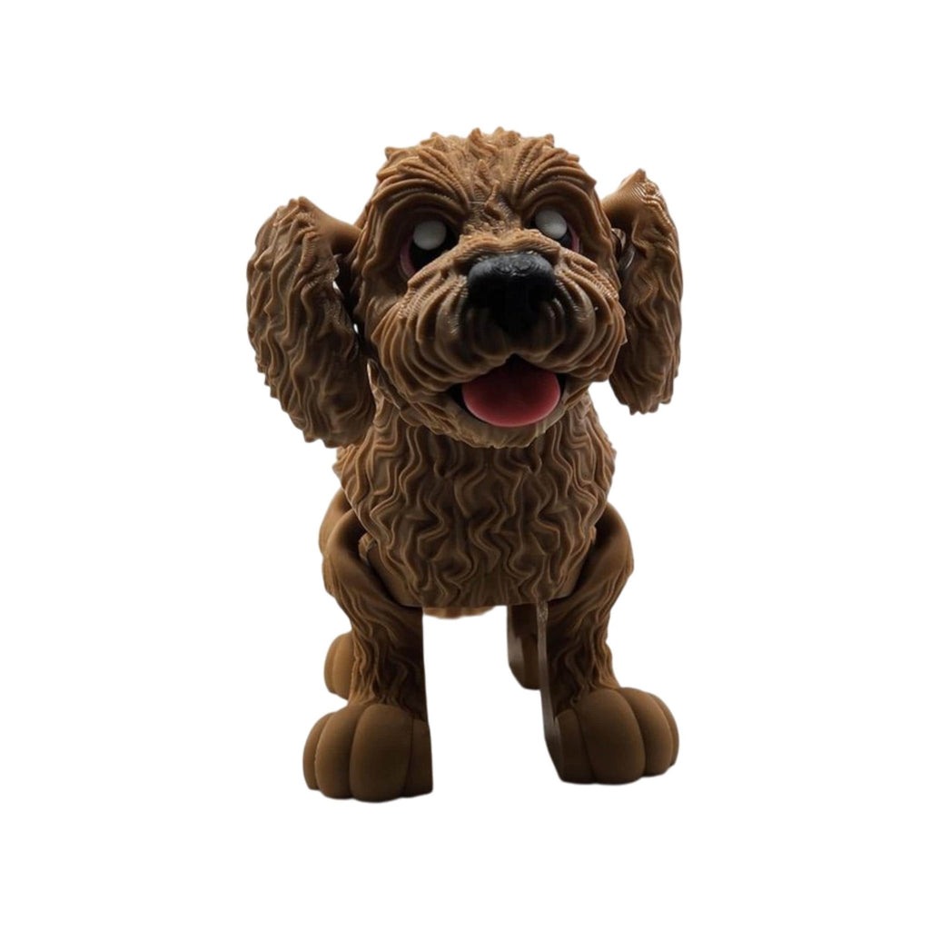 4 different colors Goldendoodle Desk Decoration Display Miniature Dog Statue Figurine Doodle Art - JM Designs
