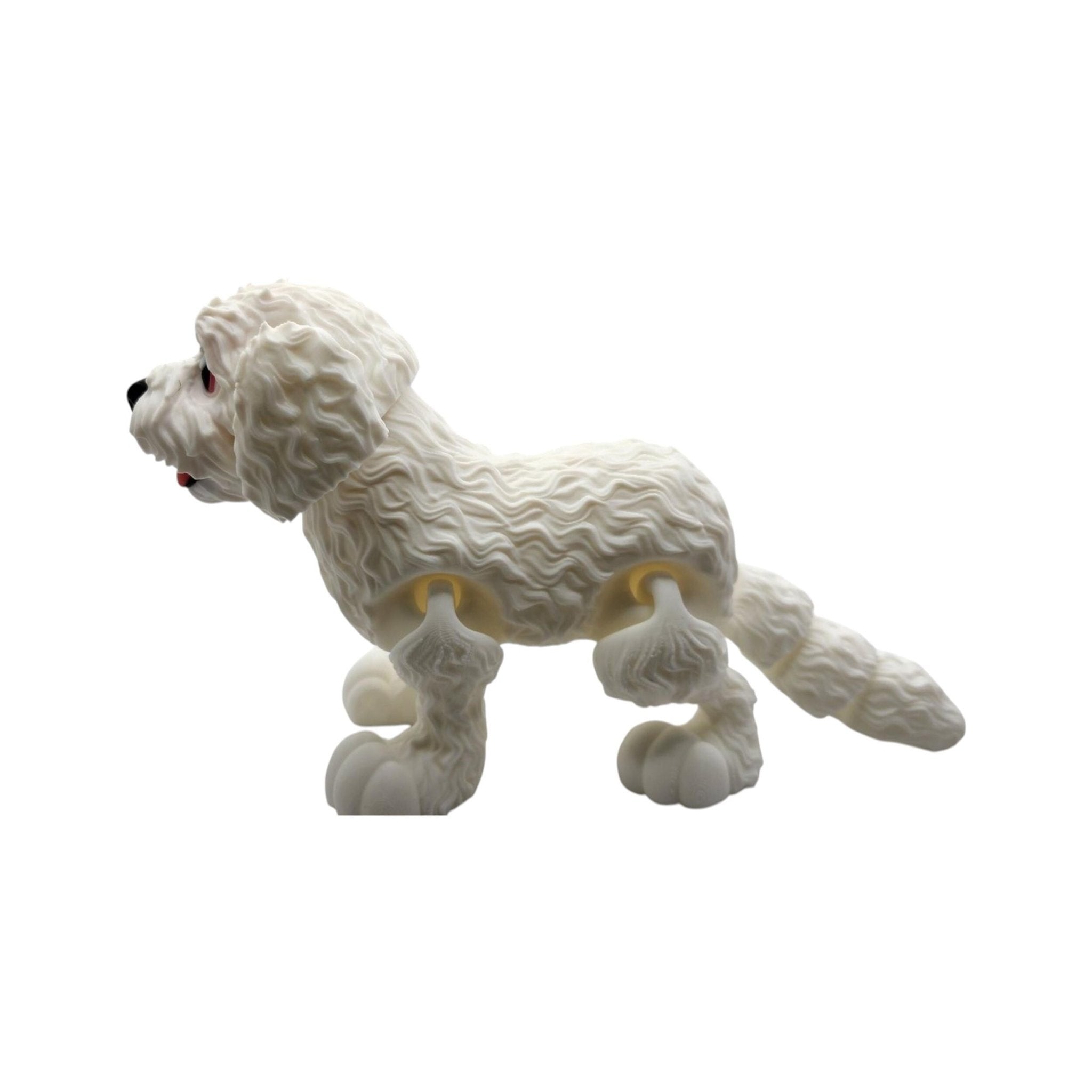 4 different colors Goldendoodle Desk Decoration Display Miniature Dog Statue Figurine Doodle Art - JM Designs