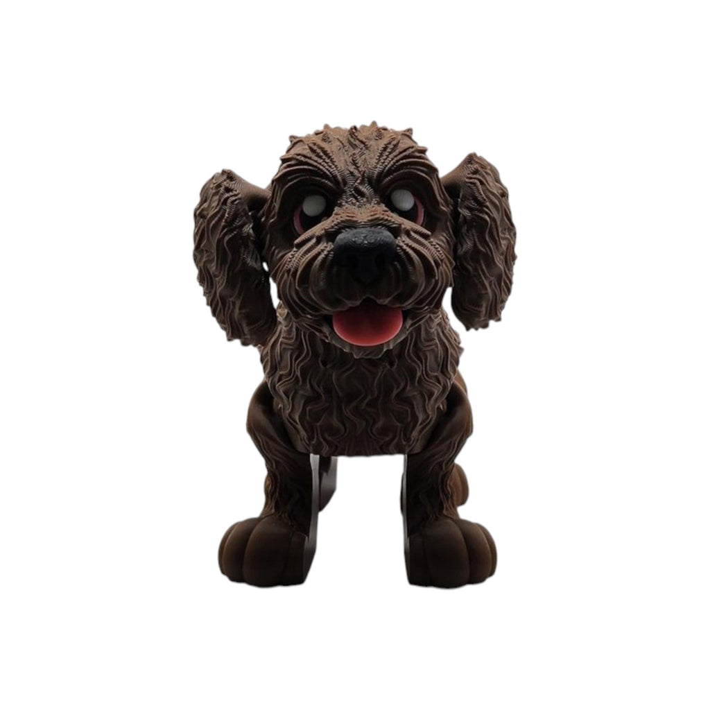 4 different colors Goldendoodle Desk Decoration Display Miniature Dog Statue Figurine Doodle Art - JM Designs