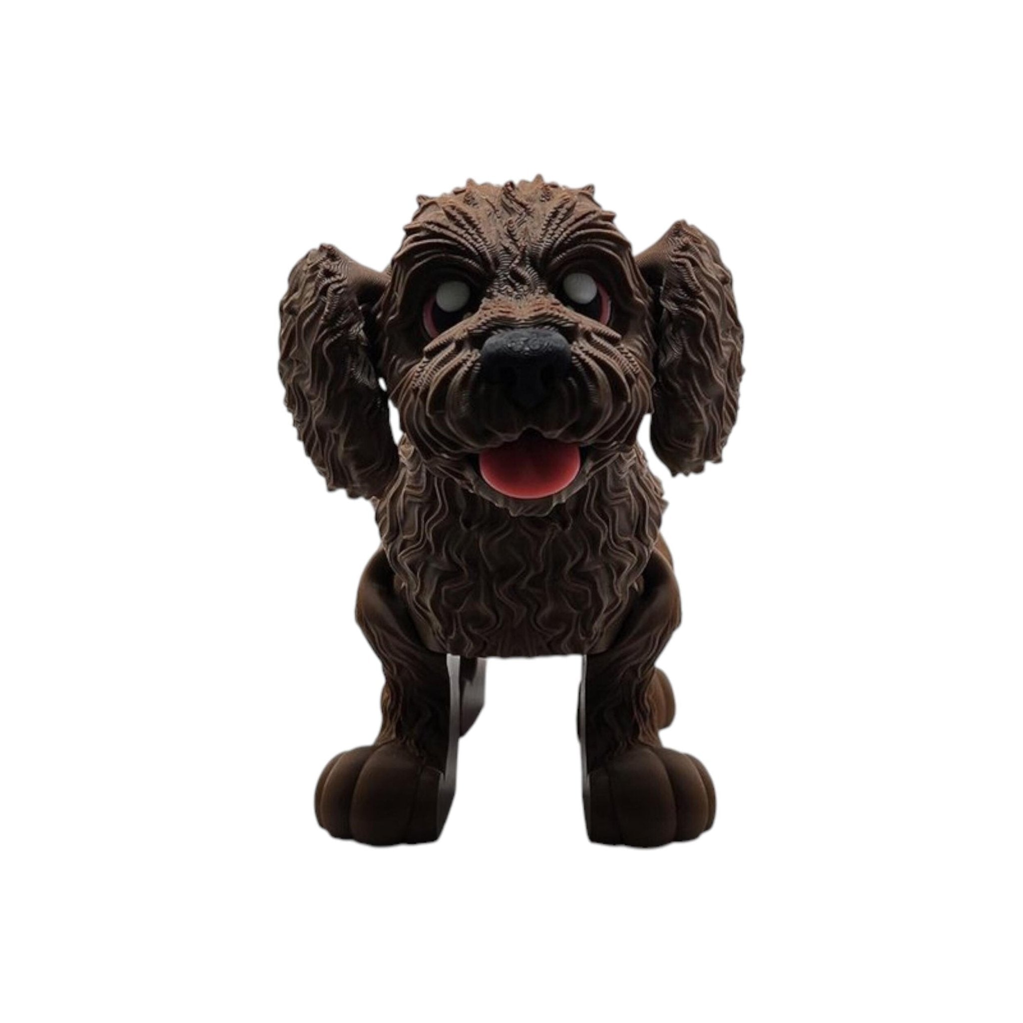 4 different colors Goldendoodle Desk Decoration Display Miniature Dog Statue Figurine Doodle Art - JM Designs