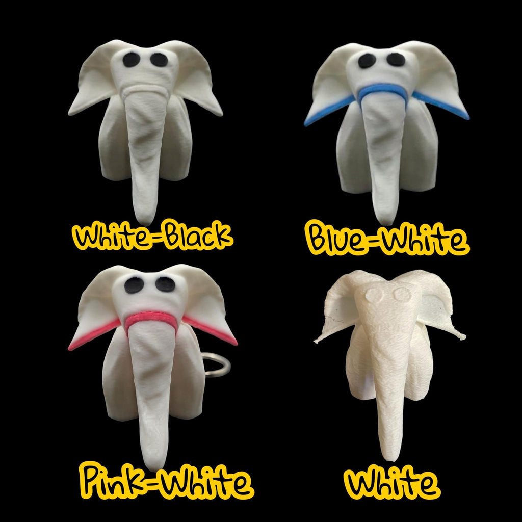 4 Different Elephant Towel Keychain - JM Designs