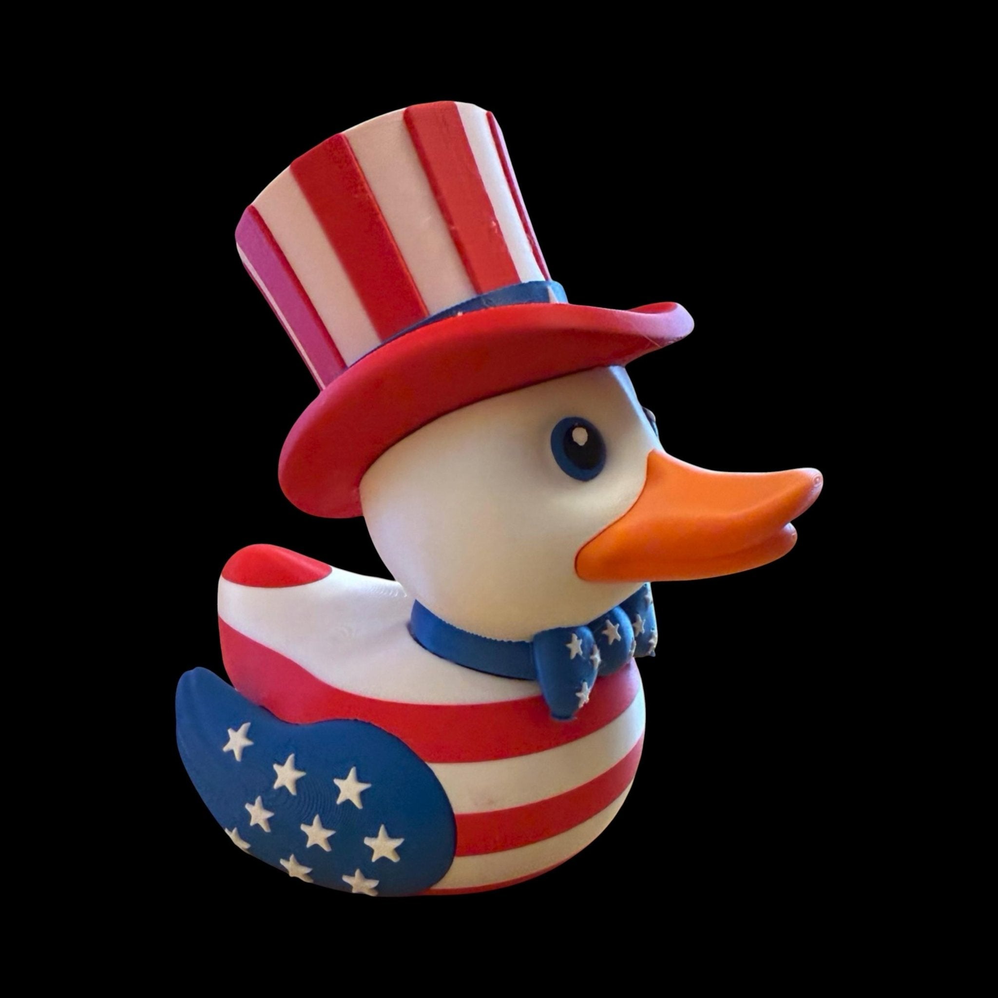 4Th of July Duck, Patriotic Rubber with Stars and Stripes Design - JM Designs