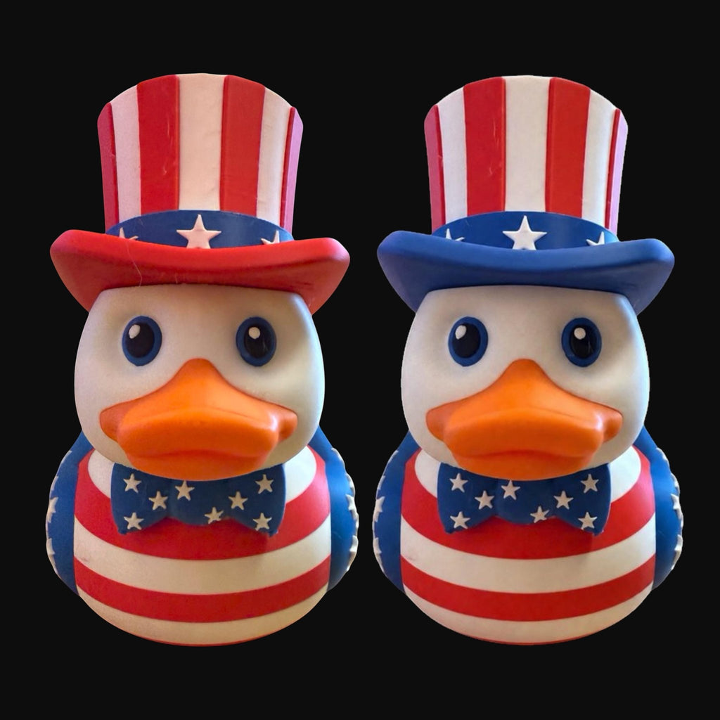 4Th of July Duck, Patriotic Rubber with Stars and Stripes Design - JM Designs