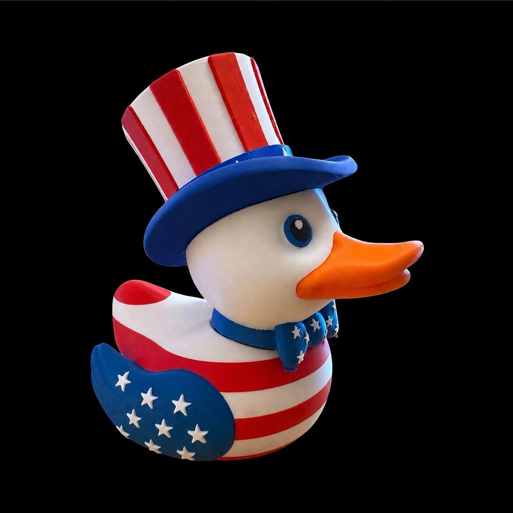 4Th of July Duck, Patriotic Rubber with Stars and Stripes Design - JM Designs