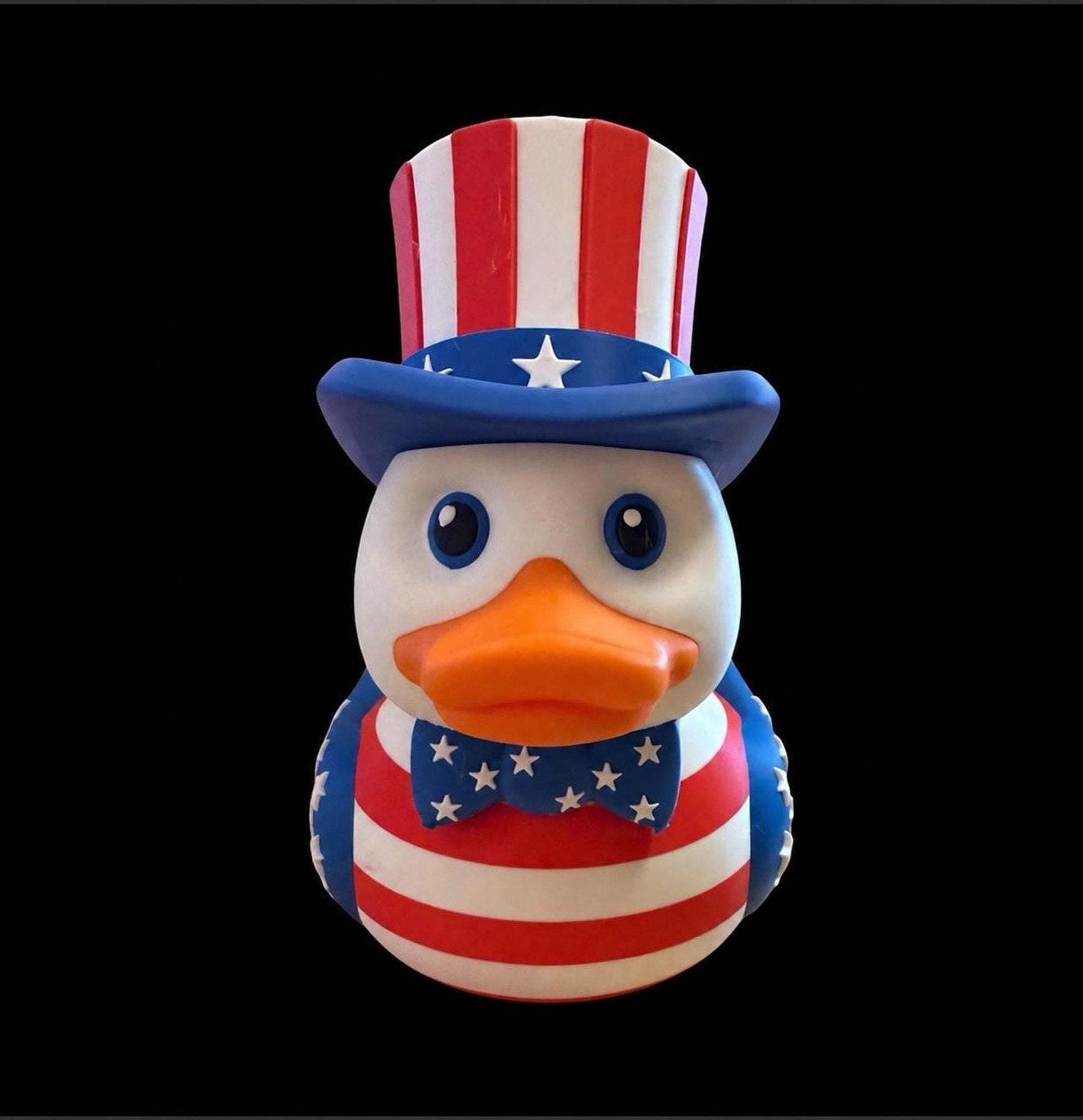 4Th of July Duck, Patriotic Rubber with Stars and Stripes Design - JM Designs