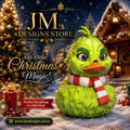 5 Different Inspired Grinch Duck Figurine Christmas Decoration Holiday Gift Idea Perfect Present Santa Ornament - JM Designs