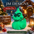 5 Different Inspired Grinch Duck Figurine Christmas Decoration Holiday Gift Idea Perfect Present Santa Ornament - JM Designs