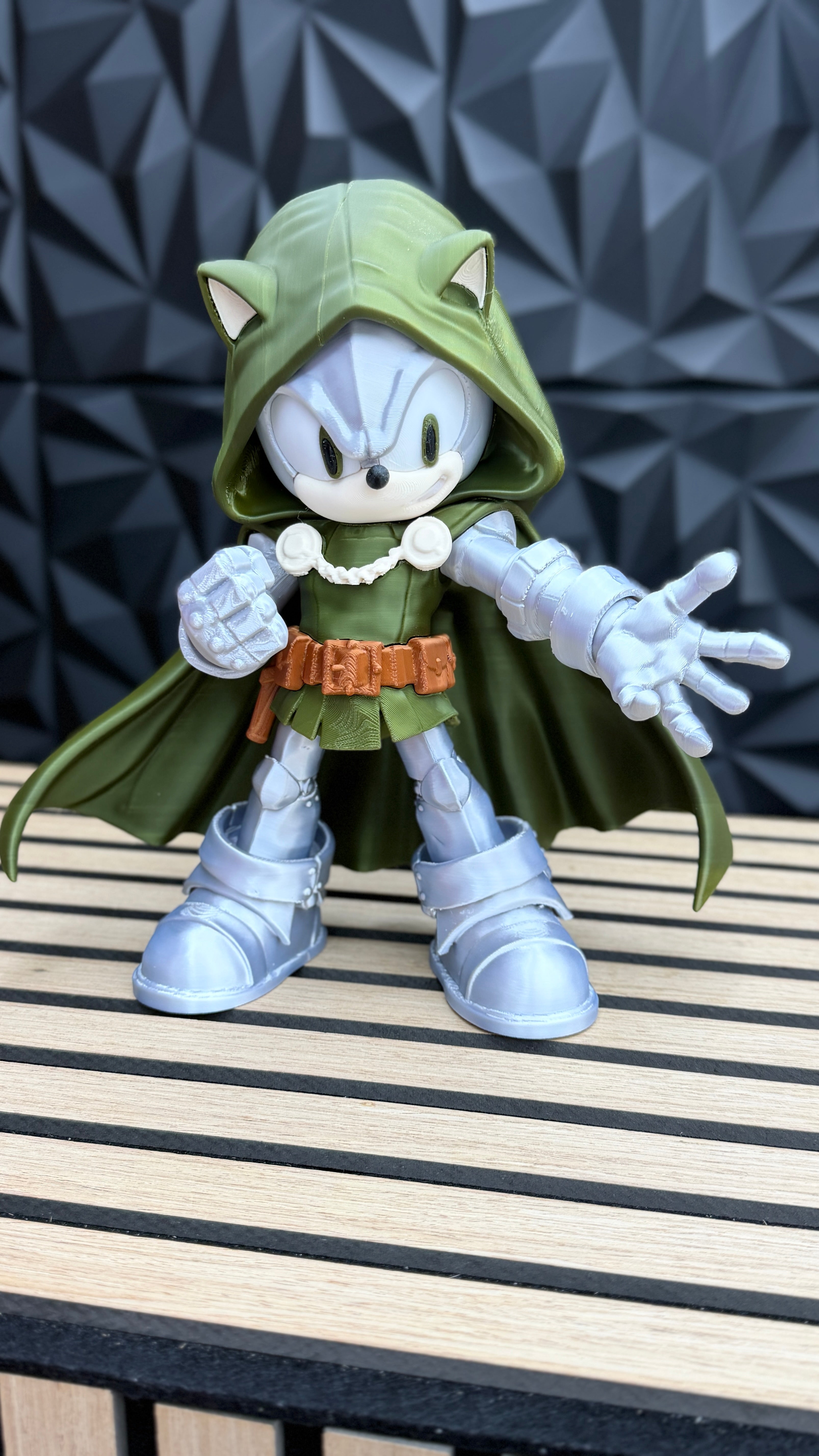 Sonic "Doctor Doom" Mashup Figure — Hand-Made 3D Print