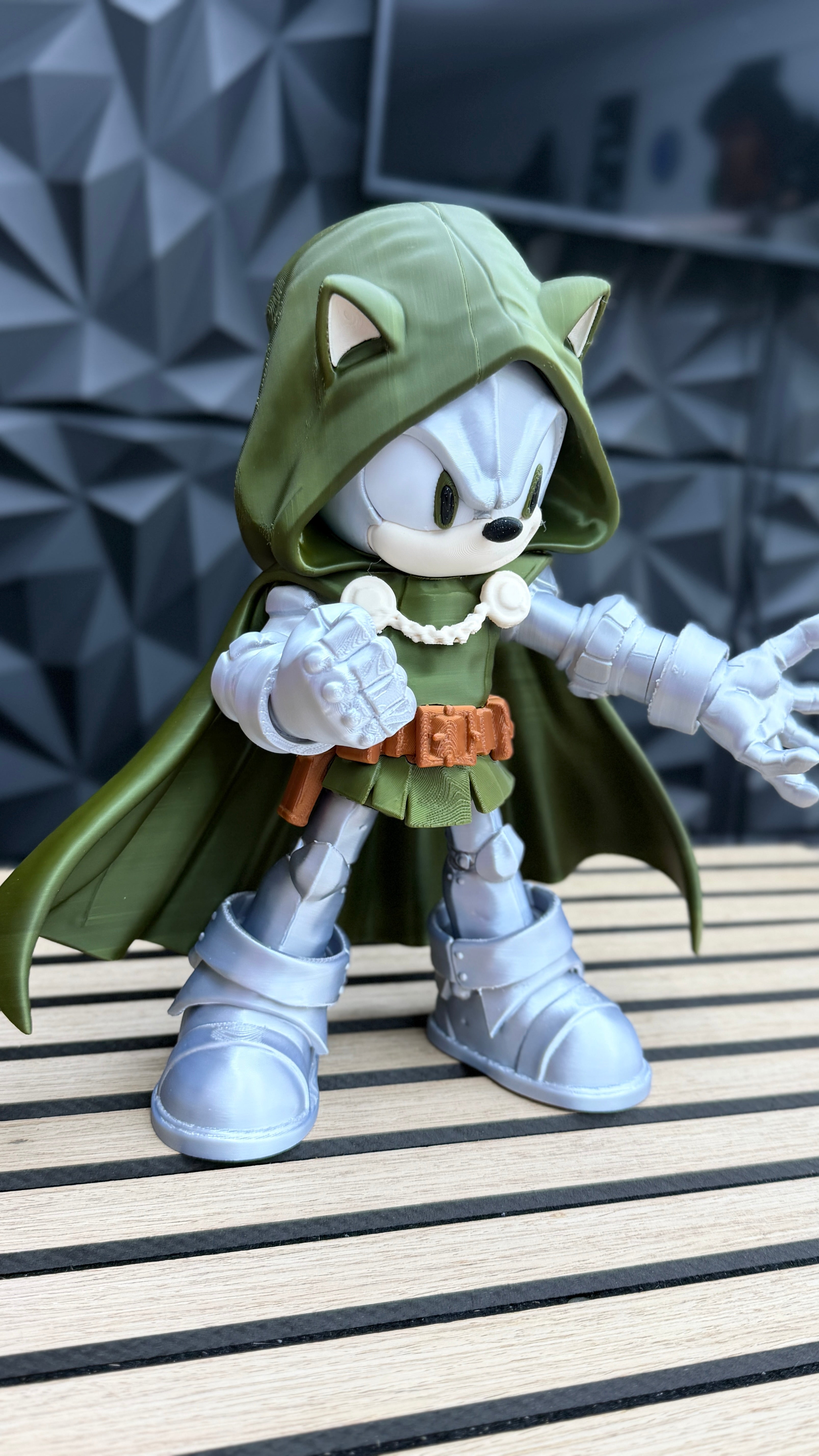 Sonic "Doctor Doom" Mashup Figure — Hand-Made 3D Print
