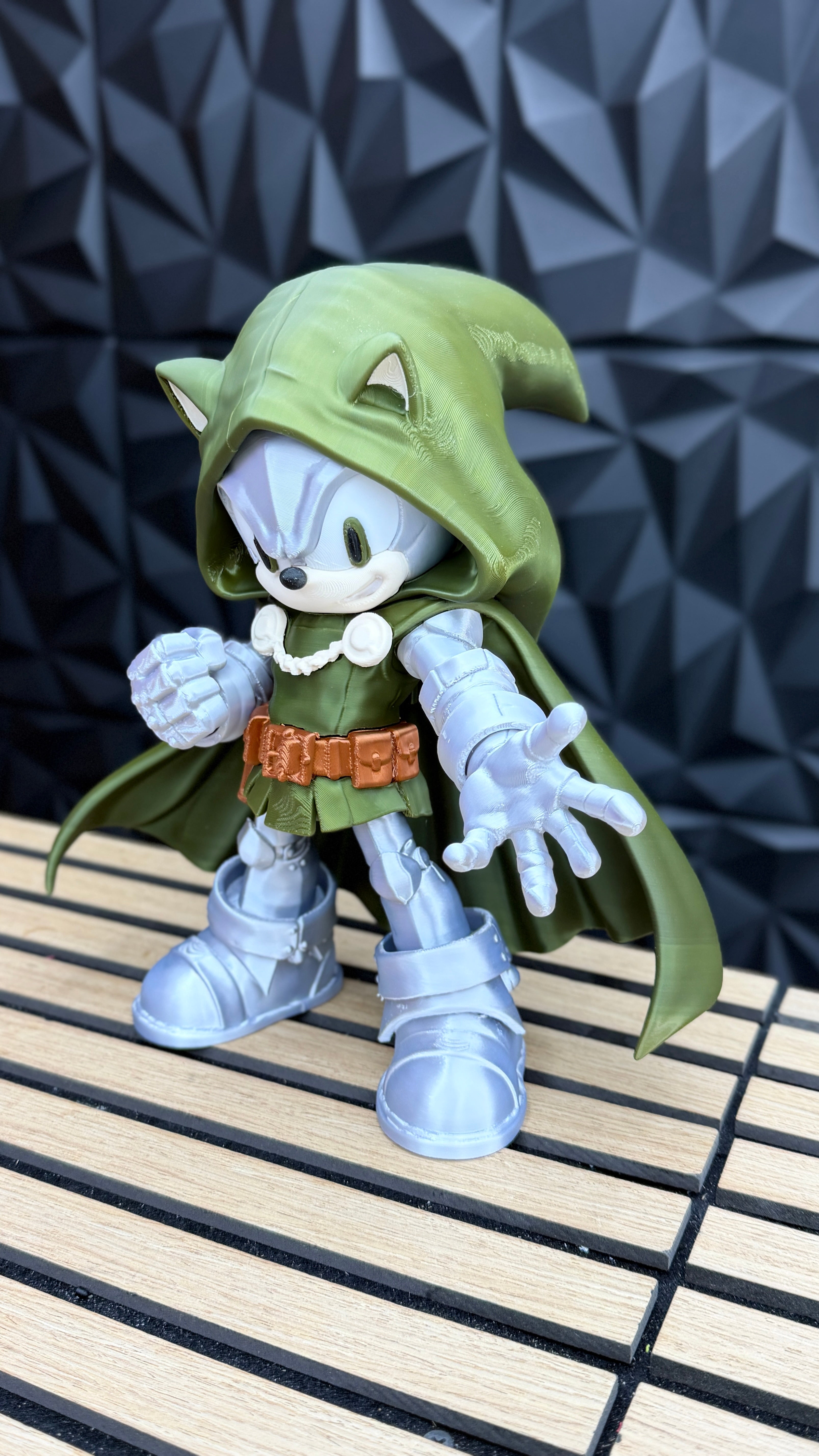 Sonic "Doctor Doom" Mashup Figure — Hand-Made 3D Print