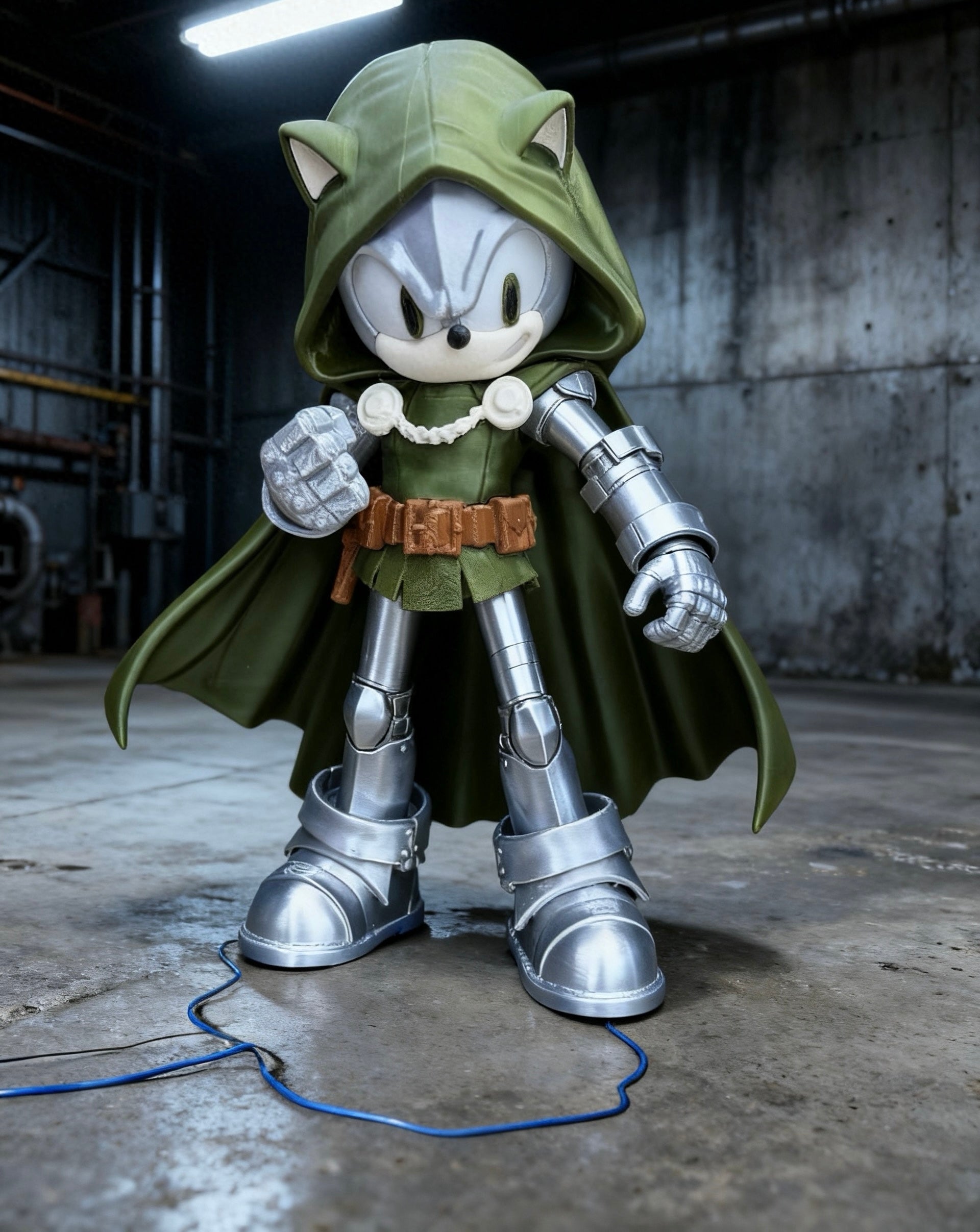 Sonic "Doctor Doom" Mashup Figure — Hand-Made 3D Print