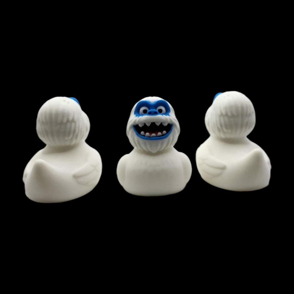 Abominable Snowman Duck Bath Toy Monster Figure Winter Decoration Bathroom Accessory Desk Item Novelty Gift Yeti Collectible Creature Bumble - JM Designs