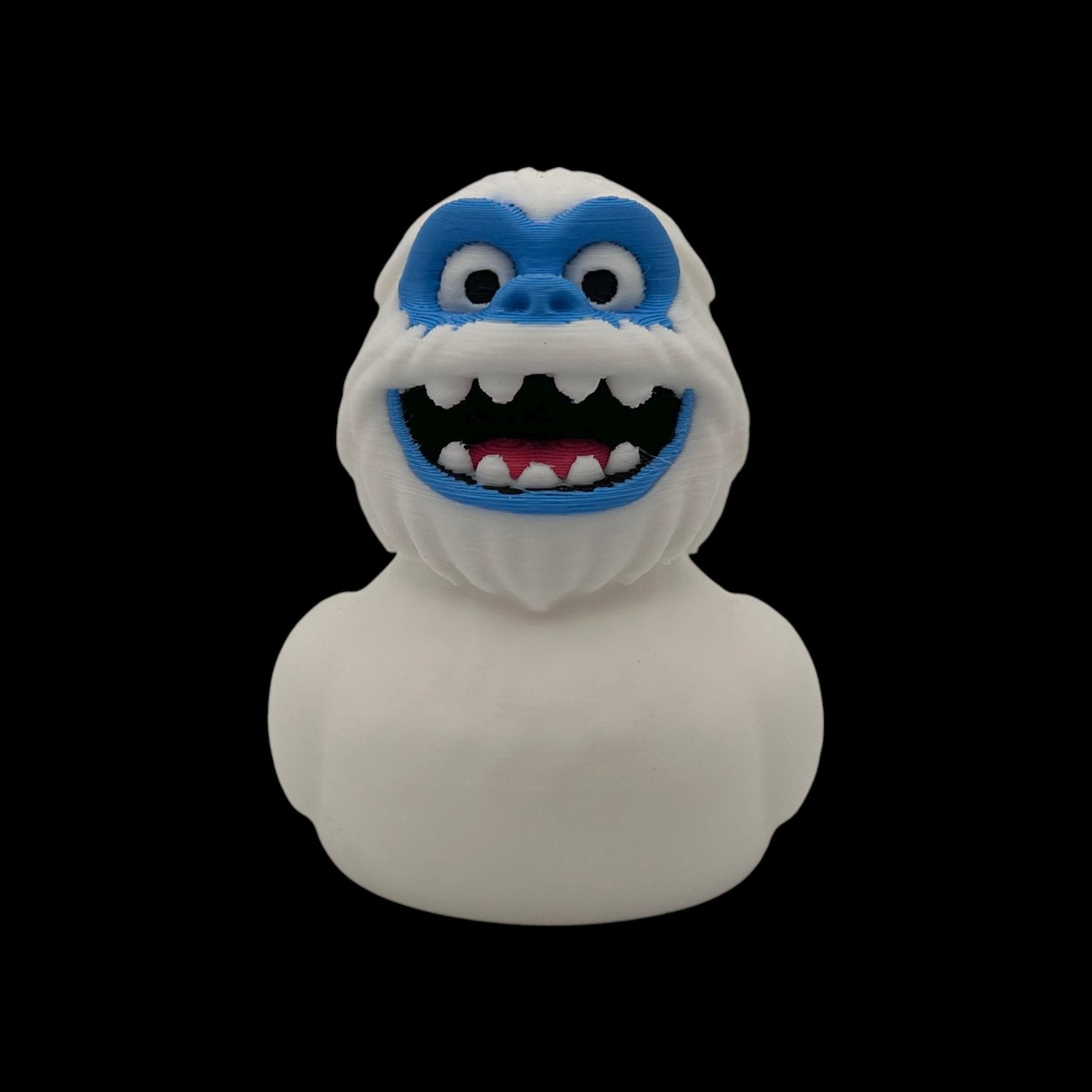 Abominable Snowman Duck Bath Toy Monster Figure Winter Decoration Bathroom Accessory Desk Item Novelty Gift Yeti Collectible Creature Bumble - JM Designs