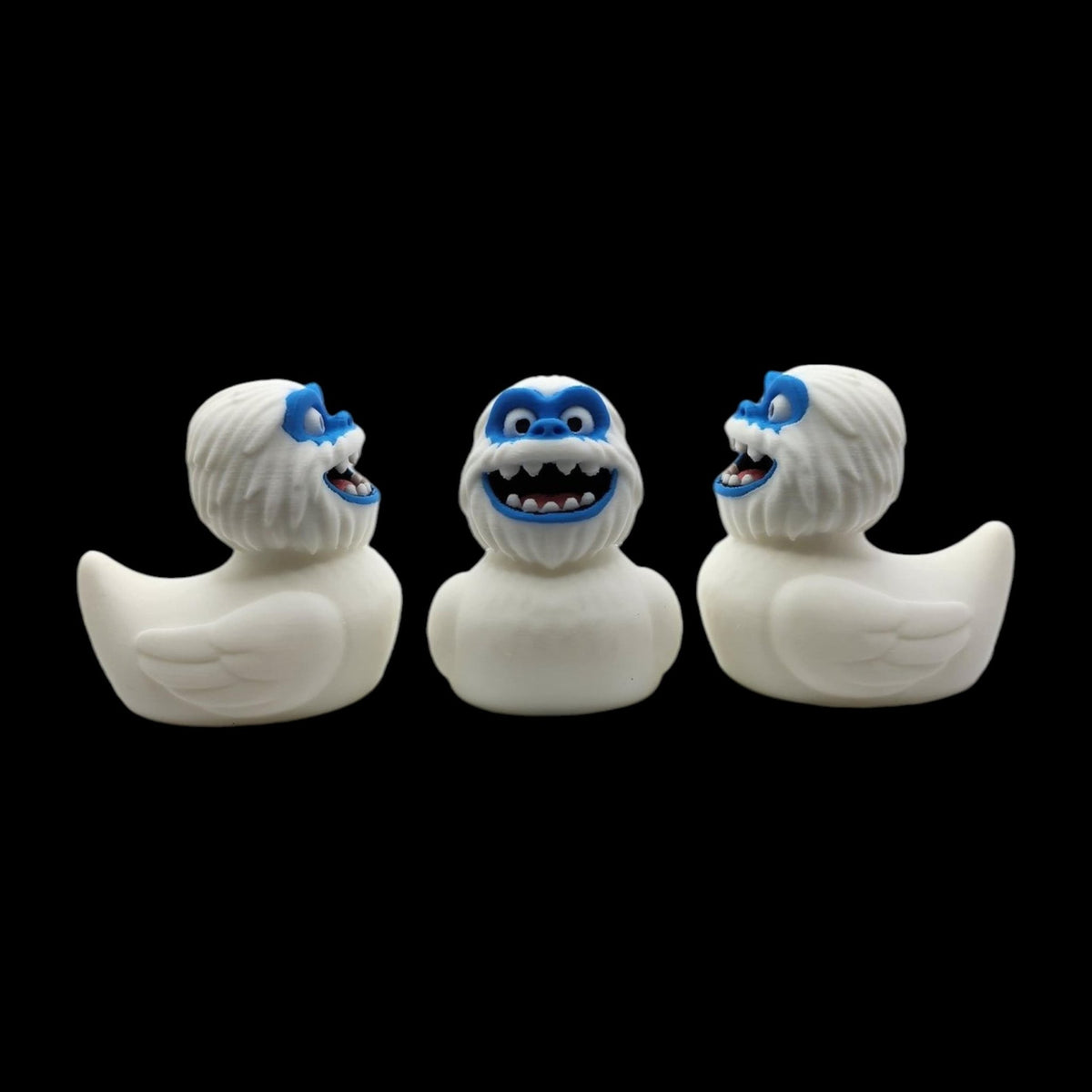 Abominable Snowman Duck Bath Toy Monster Figure Winter Decoration Bathroom Accessory Desk Item Novelty Gift Yeti Collectible Creature Bumble - JM Designs