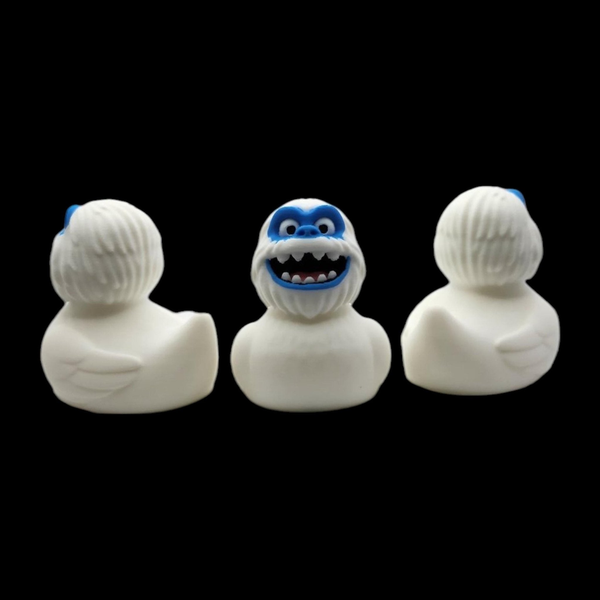 Abominable Snowman Duck Bath Toy Monster Figure Winter Decoration Bathroom Accessory Desk Item Novelty Gift Yeti Collectible Creature Bumble - JM Designs
