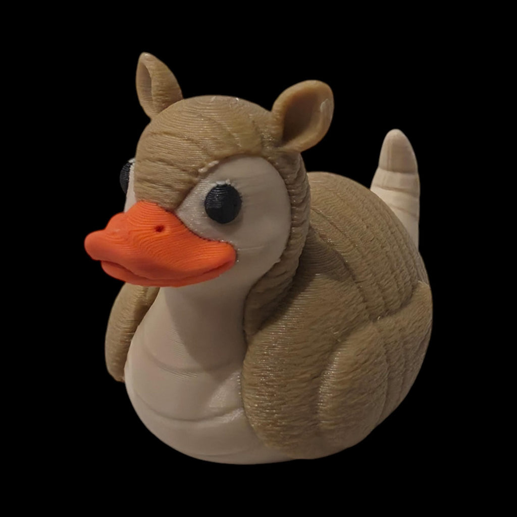 Armadillo Duck Figurine Desk Toy Office Animal Enthusiast Collectible Statue Dashboard Ornament Cruise Ducking - JM Designs