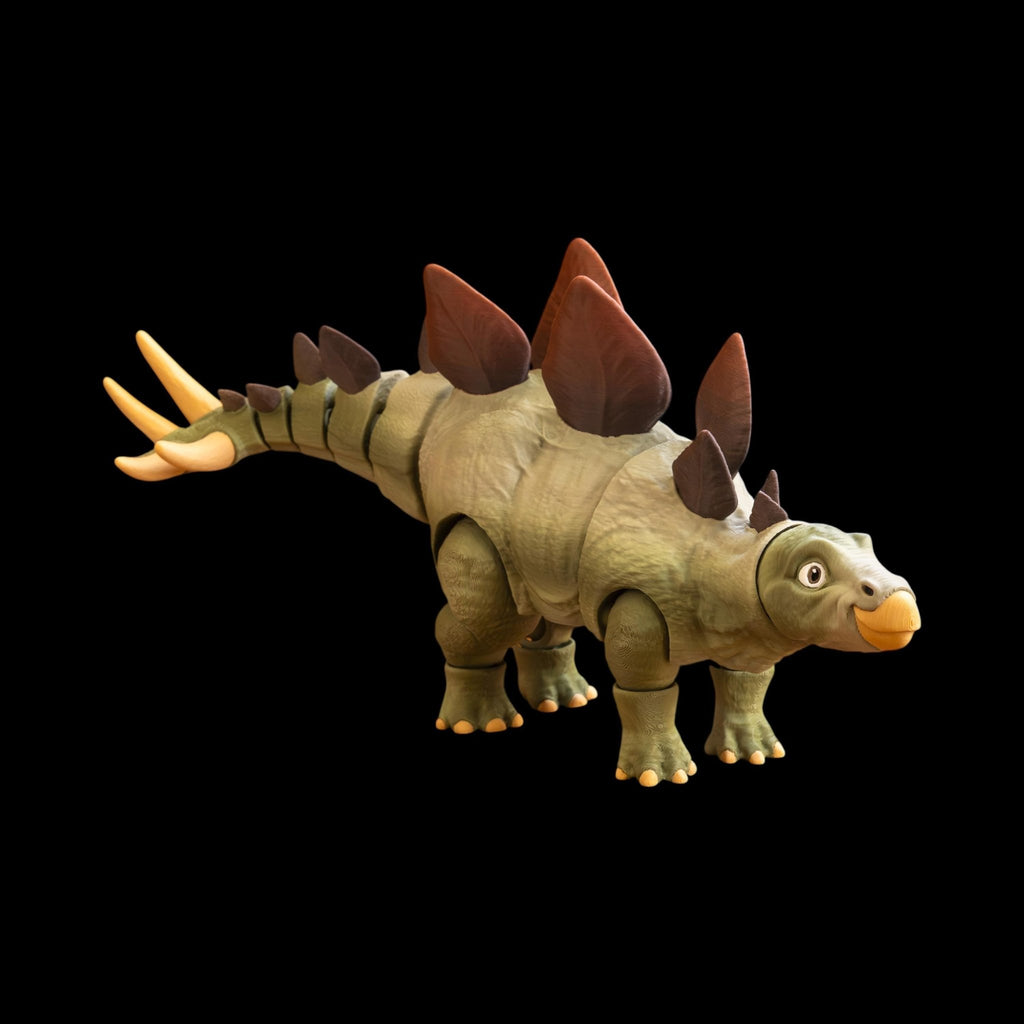 Articulated Dinosaur Toy, Posable Stegosaurus Figure in 4 Color Variations - JM Designs
