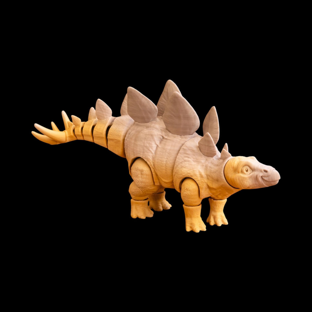 Articulated Dinosaur Toy, Posable Stegosaurus Figure in 4 Color Variations - JM Designs