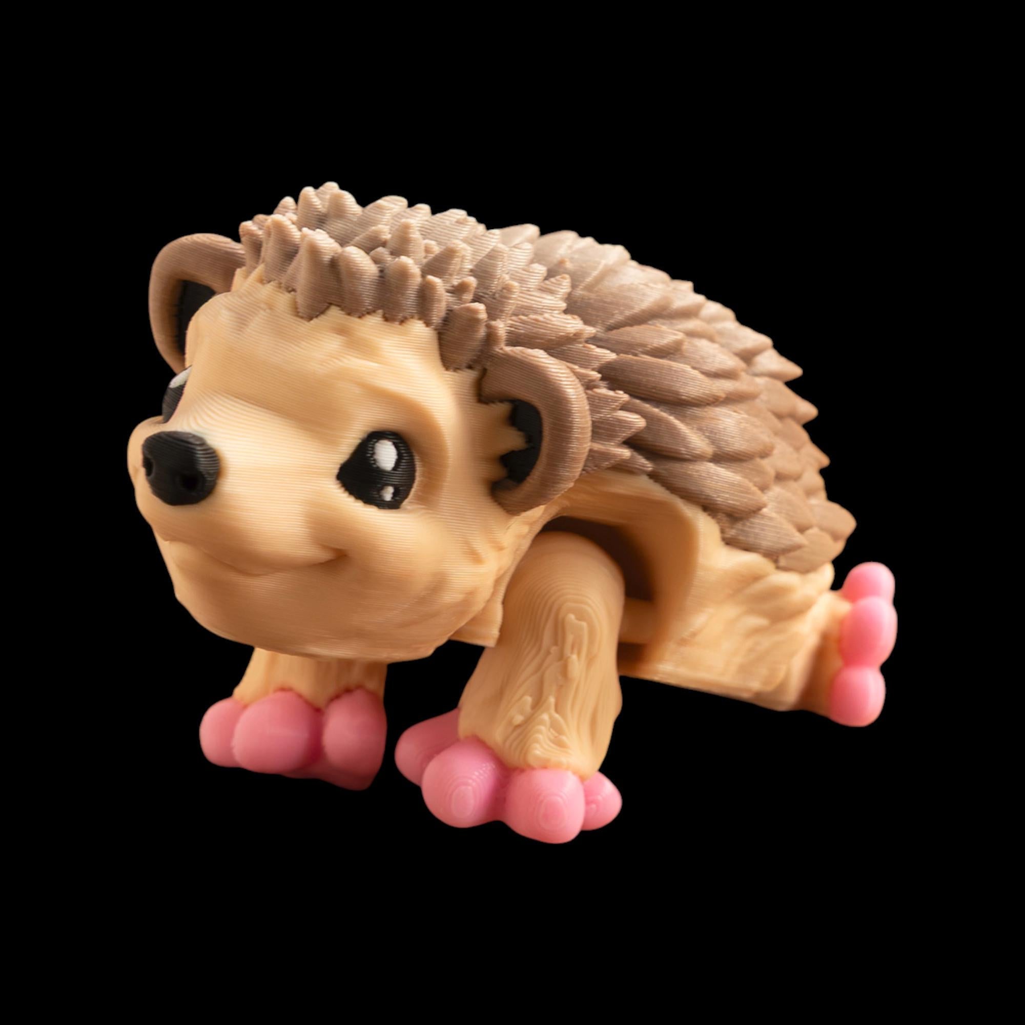 Articulated Hedgehog Toy, 3D Printed Desk Accessory for Stress Relief - JM Designs