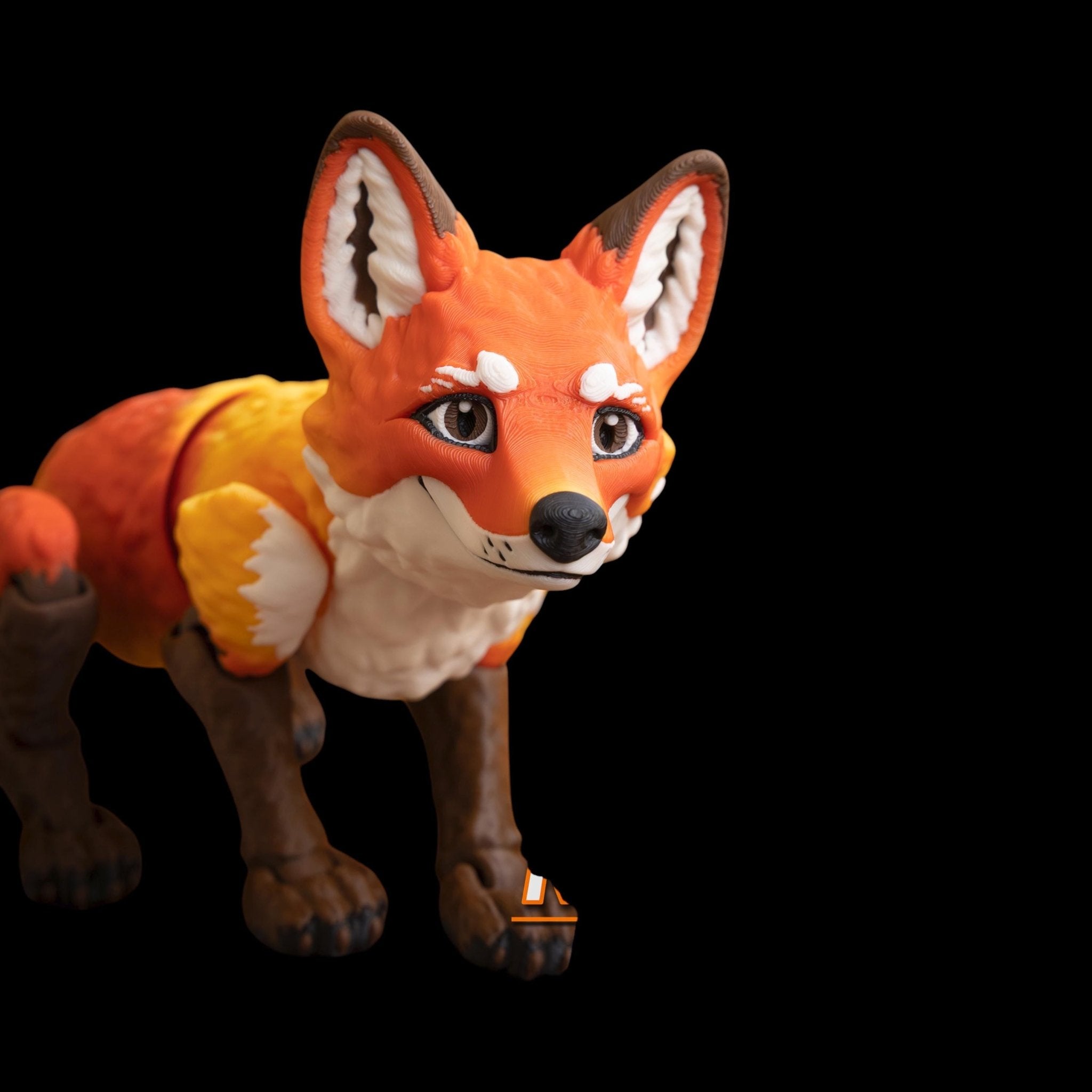Articulated Red Fox Figurine Desk Toy Office Accessory Woodland Animal Fidget Sculpture Poseable Model Flexible - JM Designs