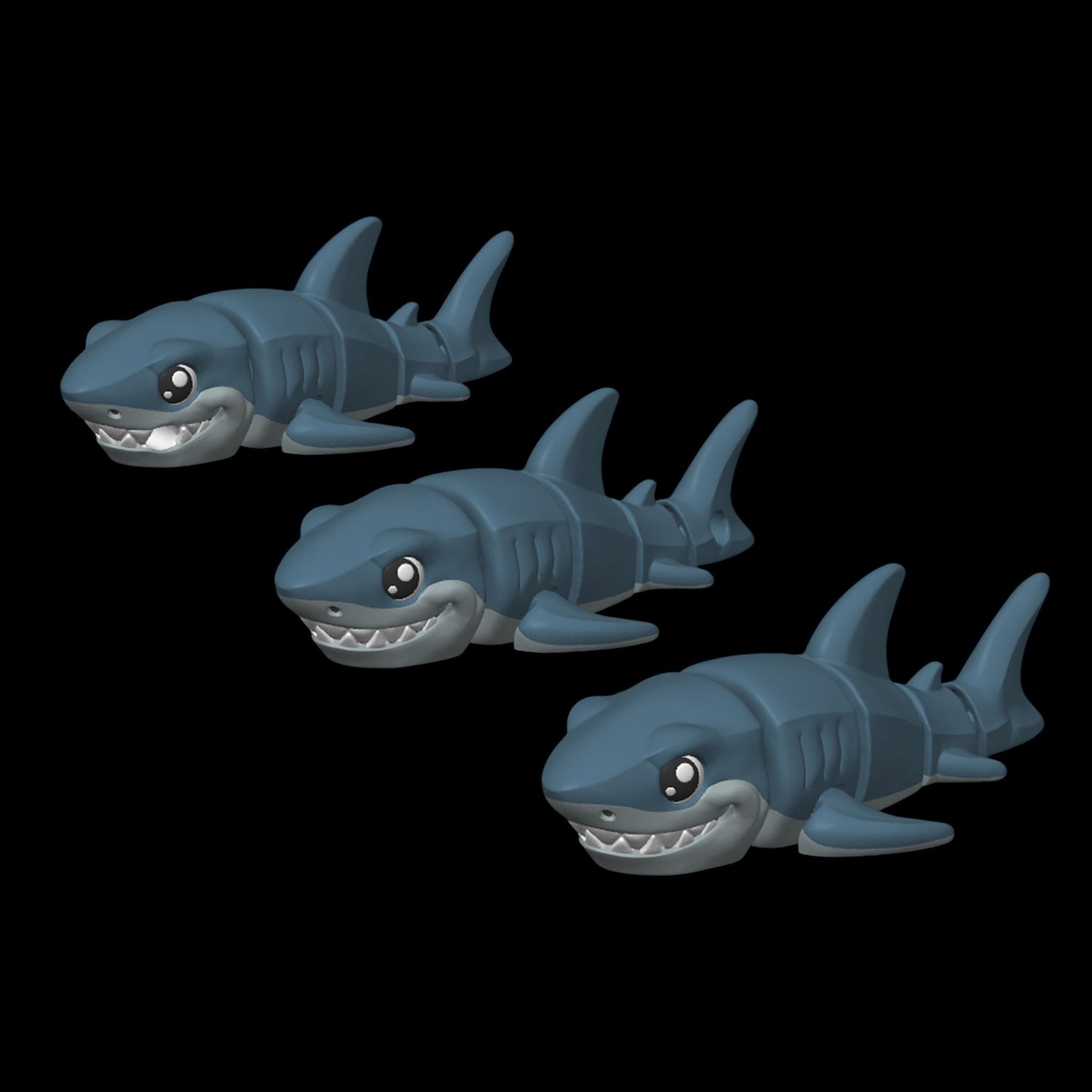 Articulated Shark Toy, Posable Model for Desk Decoration - JM Designs